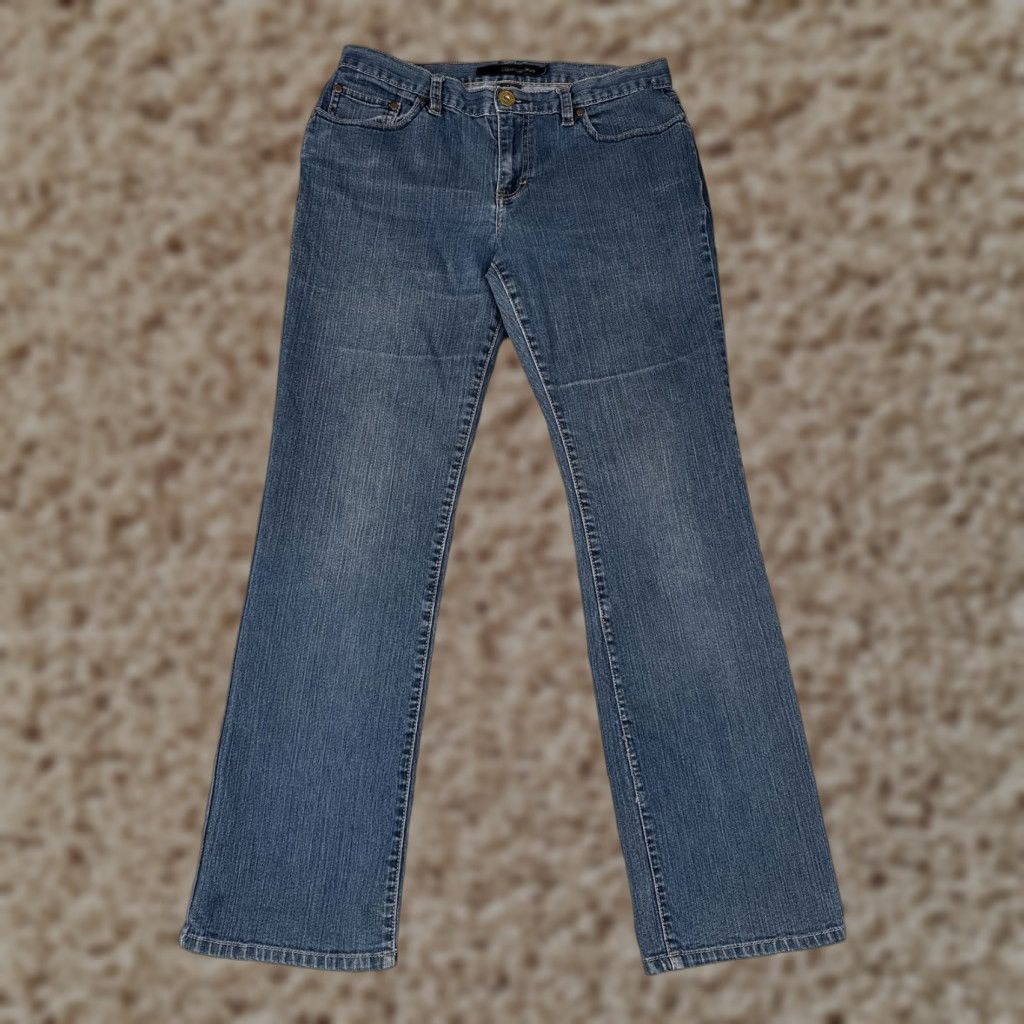 Calvin Klein Calvin Klein Jeans Womens 10 Blue Straight Leg Stretch Denim Embellished Pockets Jeans Size 32" / US 10 / IT 46 - 1 Thumbnail