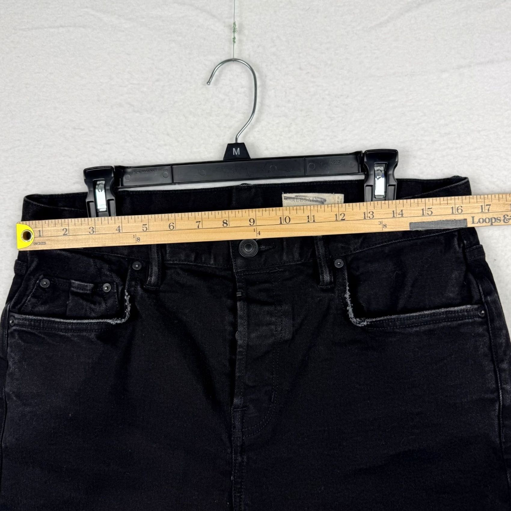 Allsaints ALLSAINTS Jeans Skinny Distressed Black Denim 33 Waist 30 Inseam Slim Cotton Mens Jeans 5-Pocket Stretch Vintage No Size US 33 - 7 Thumbnail