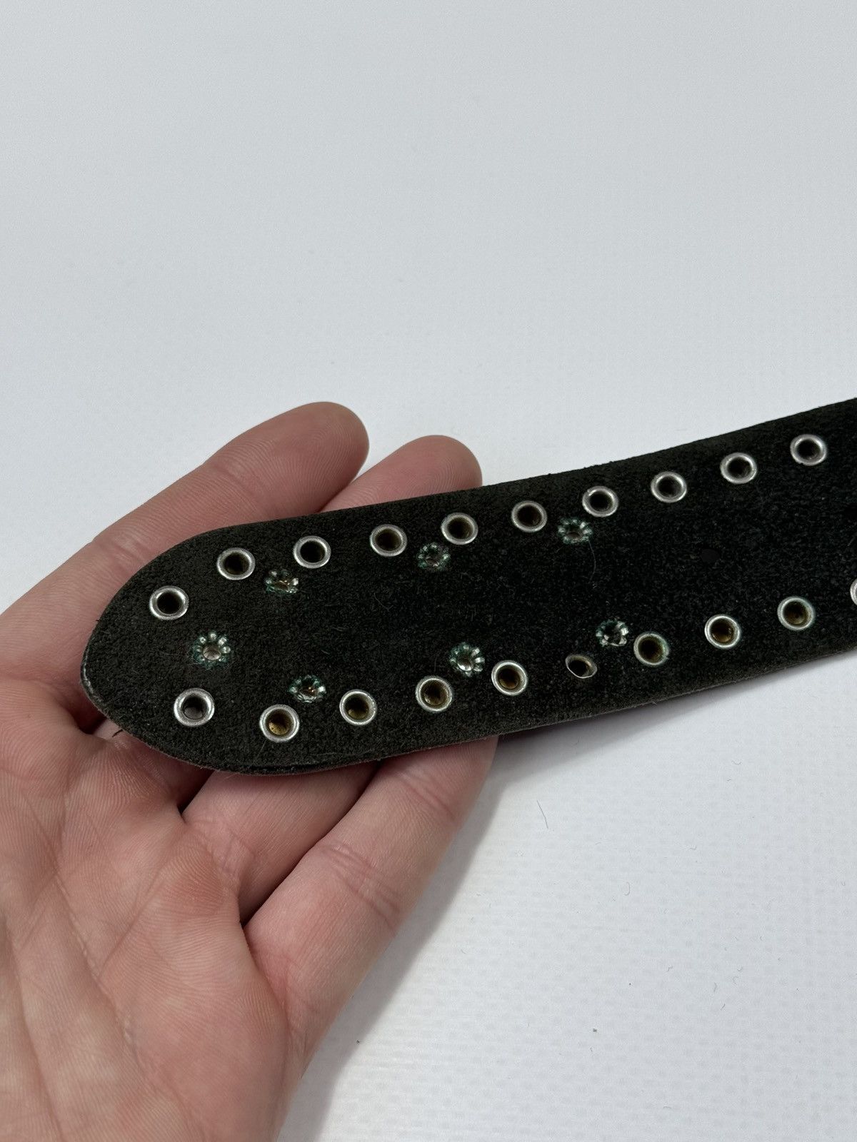 Other Y2K Rhinestone Embellished Leather Belt Size ONE SIZE - 11 Thumbnail