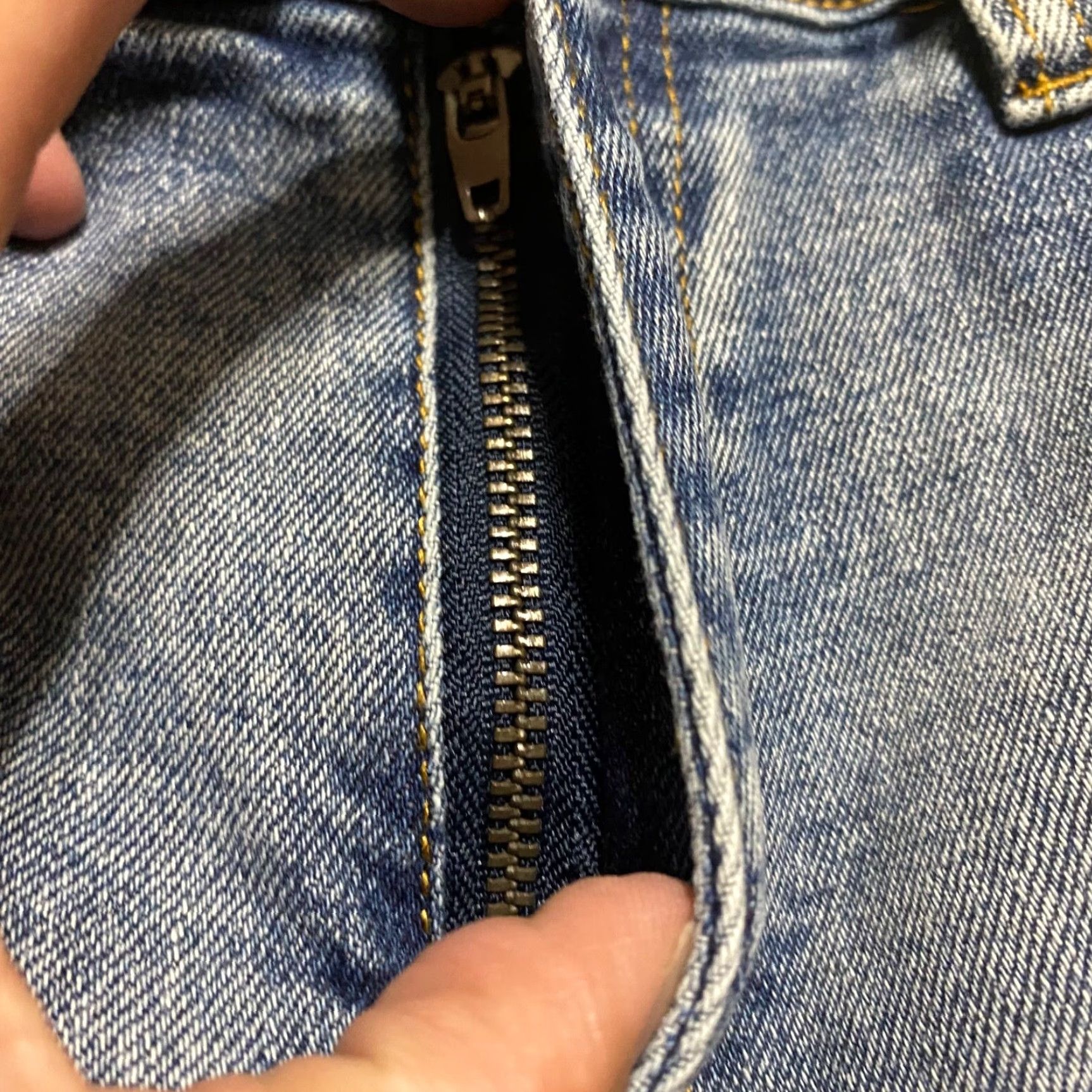 Vintage Kancan Womens Jeans 27 Blue Denim Mid Rise Skinny Distressed Size 27" / US 4 / IT 40 - 7 Thumbnail