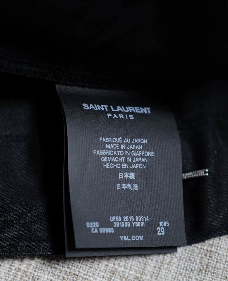 Saint Laurent Paris Saint Laurent Black Distressed Denim Pants-2505 Size US 29 - 4 Thumbnail