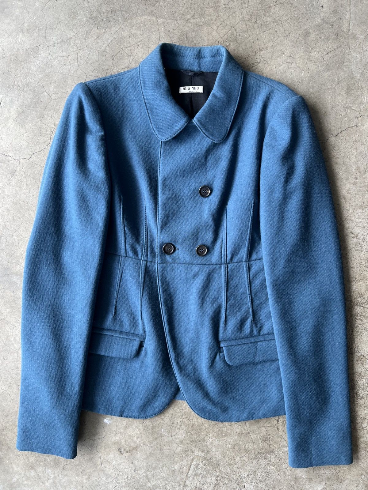 Miu Miu Miu Miu - 2009 - Double Breasted Wool Blend Jacket Size XS / US 0-2 / IT 36-38 - 1 Thumbnail