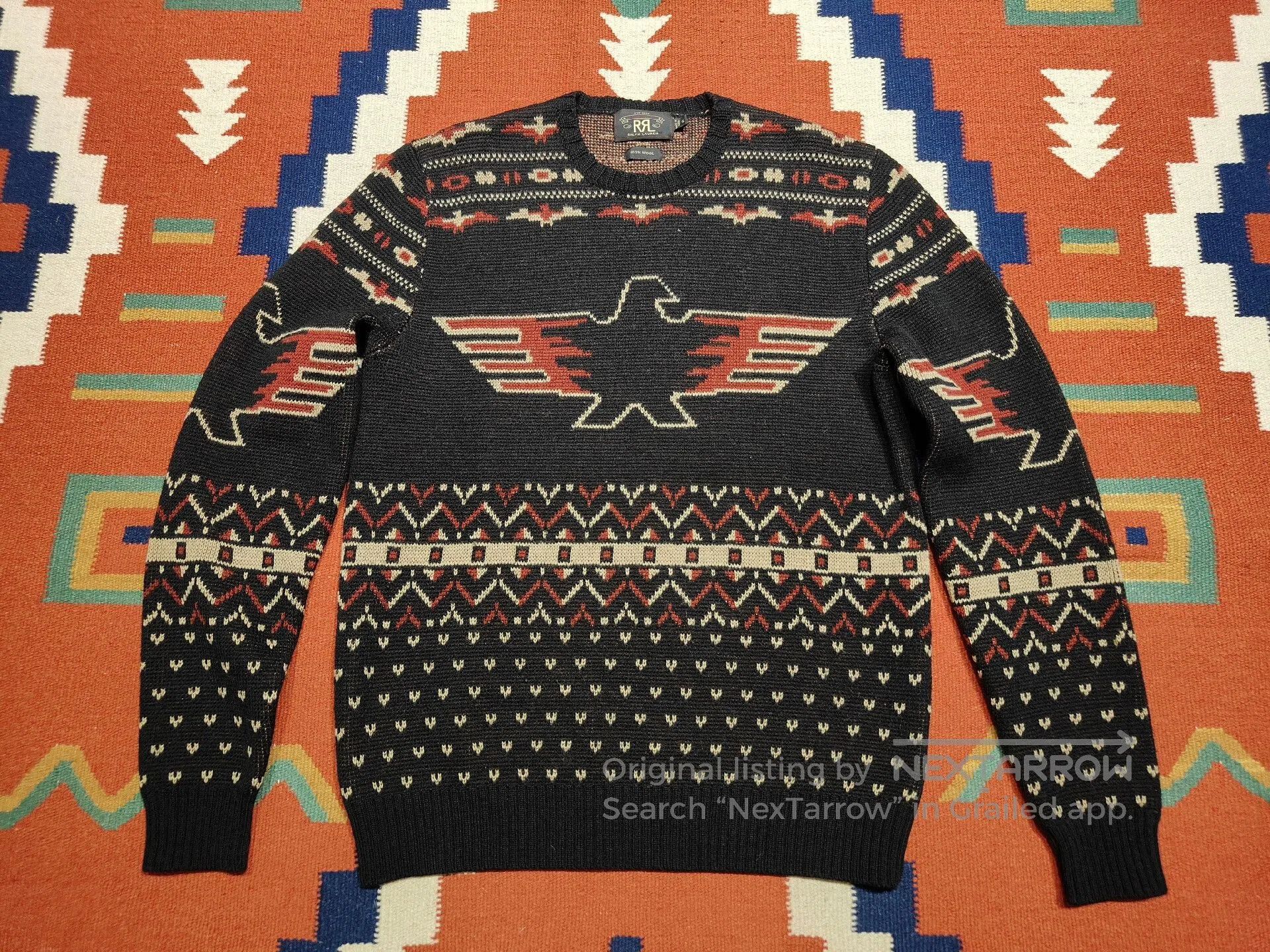 RRL Ralph Lauren RRL Navajo Thunderbird Wool Sweater. Size US S / EU 44-46 / 1 - 1 Thumbnail