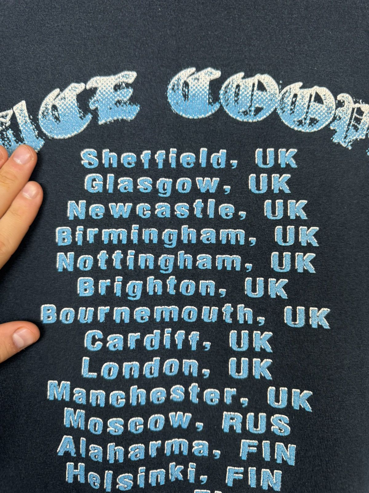 Band Tees Alice Cooper Psycho Drama Tour 2007 Distressed T-shirt Size US L / EU 52-54 / 3 - 19 Thumbnail