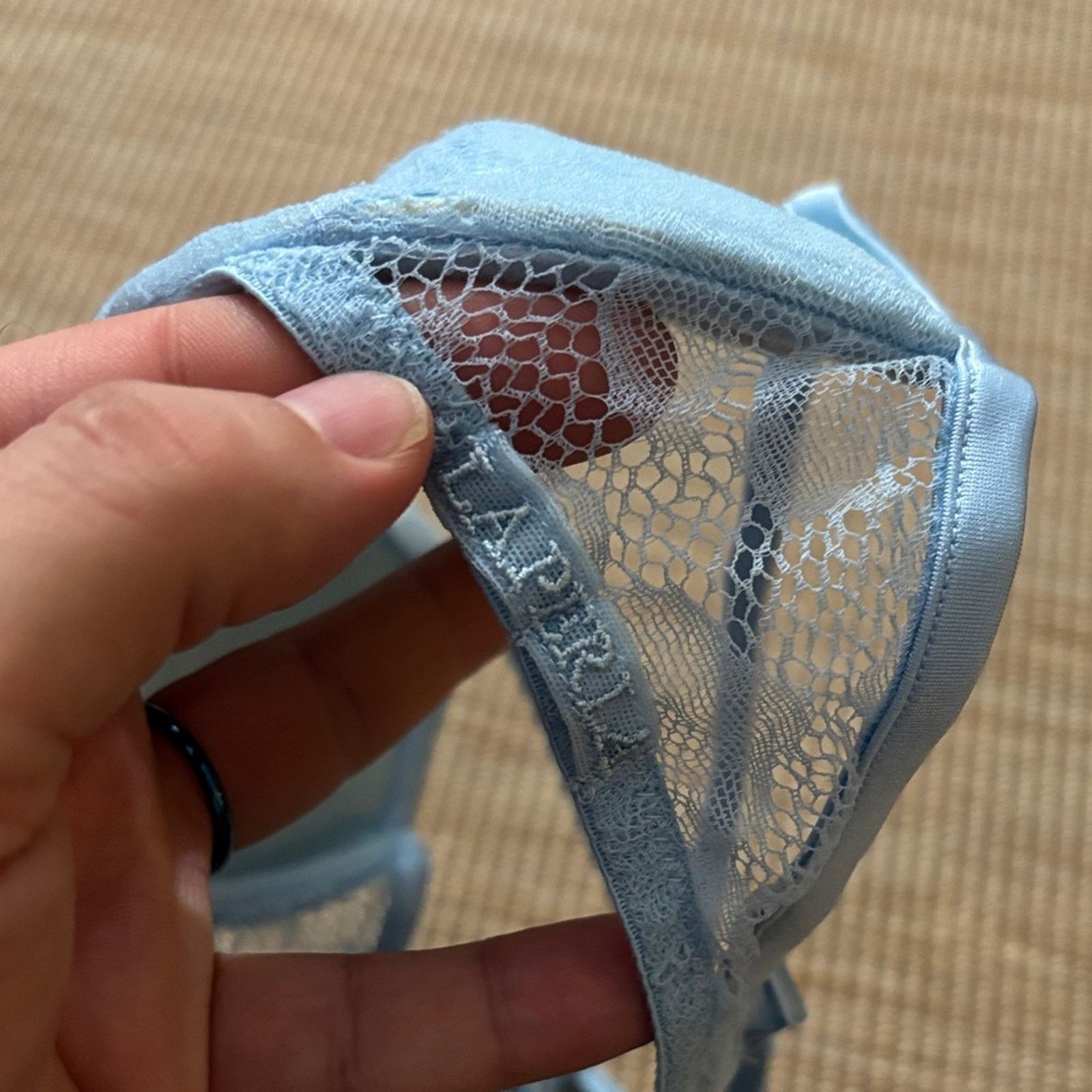 La Perla La Perla Sky Blue Lace Bra Size XS Size ONE SIZE - 3 Thumbnail