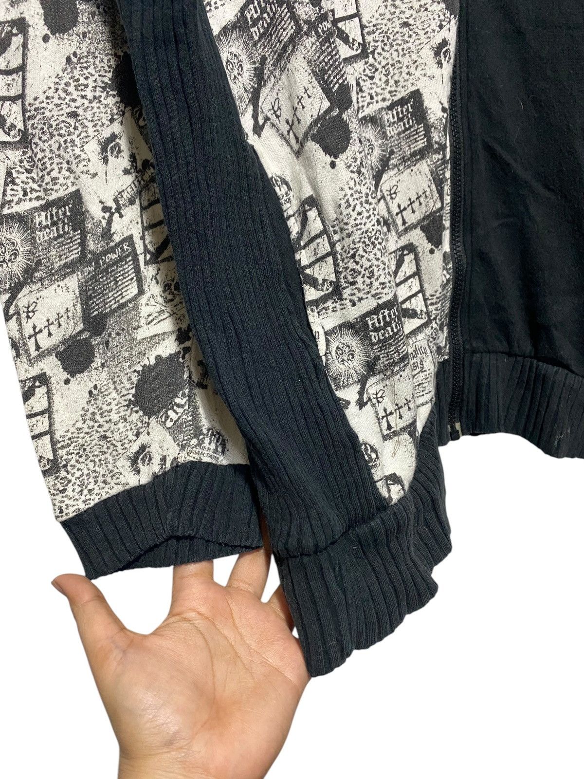 Japanese Brand Japan Algonquins cross anarchy skull fur hoodie Size US L / EU 52-54 / 3 - 4 Thumbnail