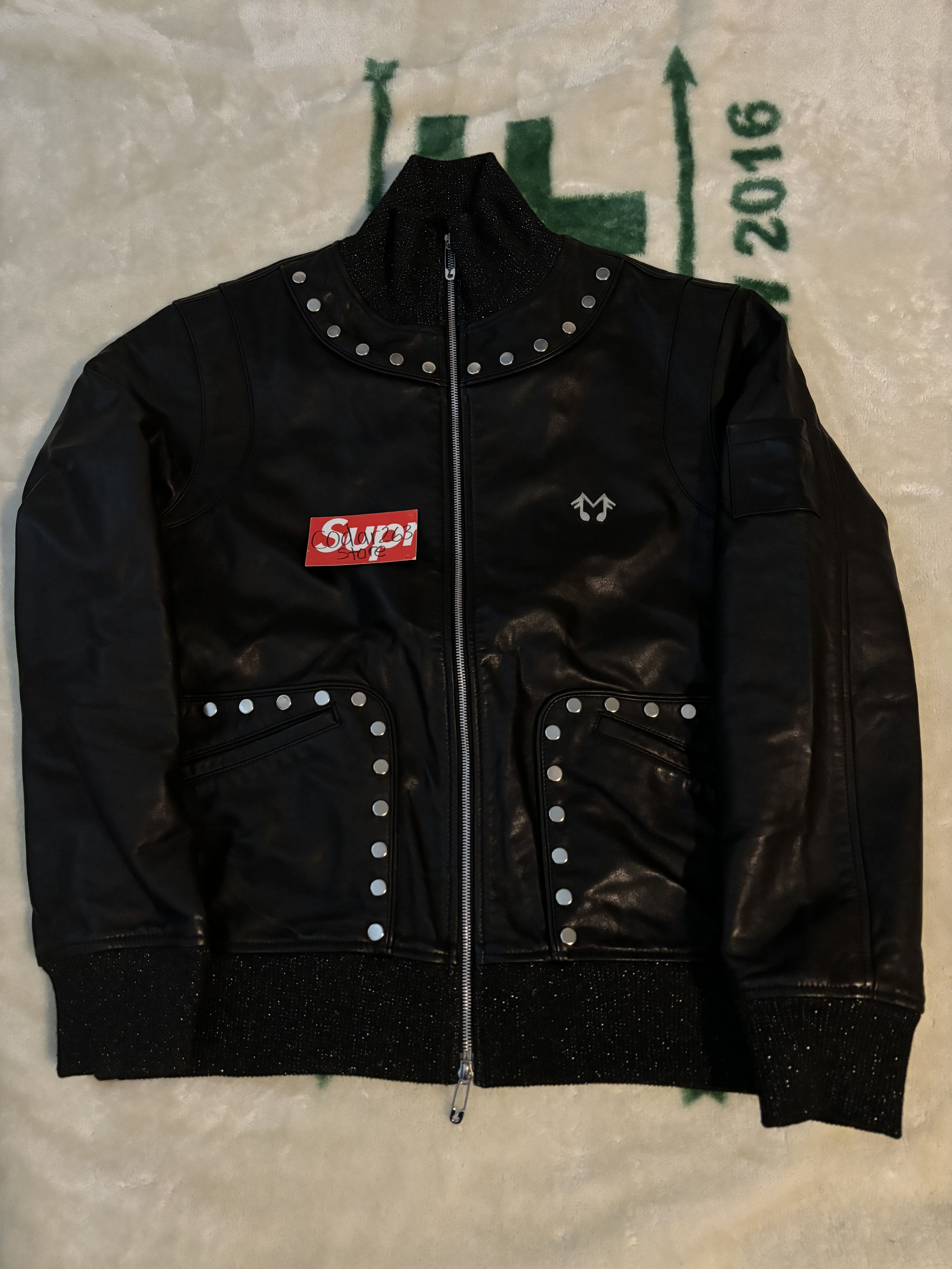 Midnight Studios Midnight Studios Nico Sample Leather Track Jacket AWGE Size US M / EU 48-50 / 2 - 1 Thumbnail