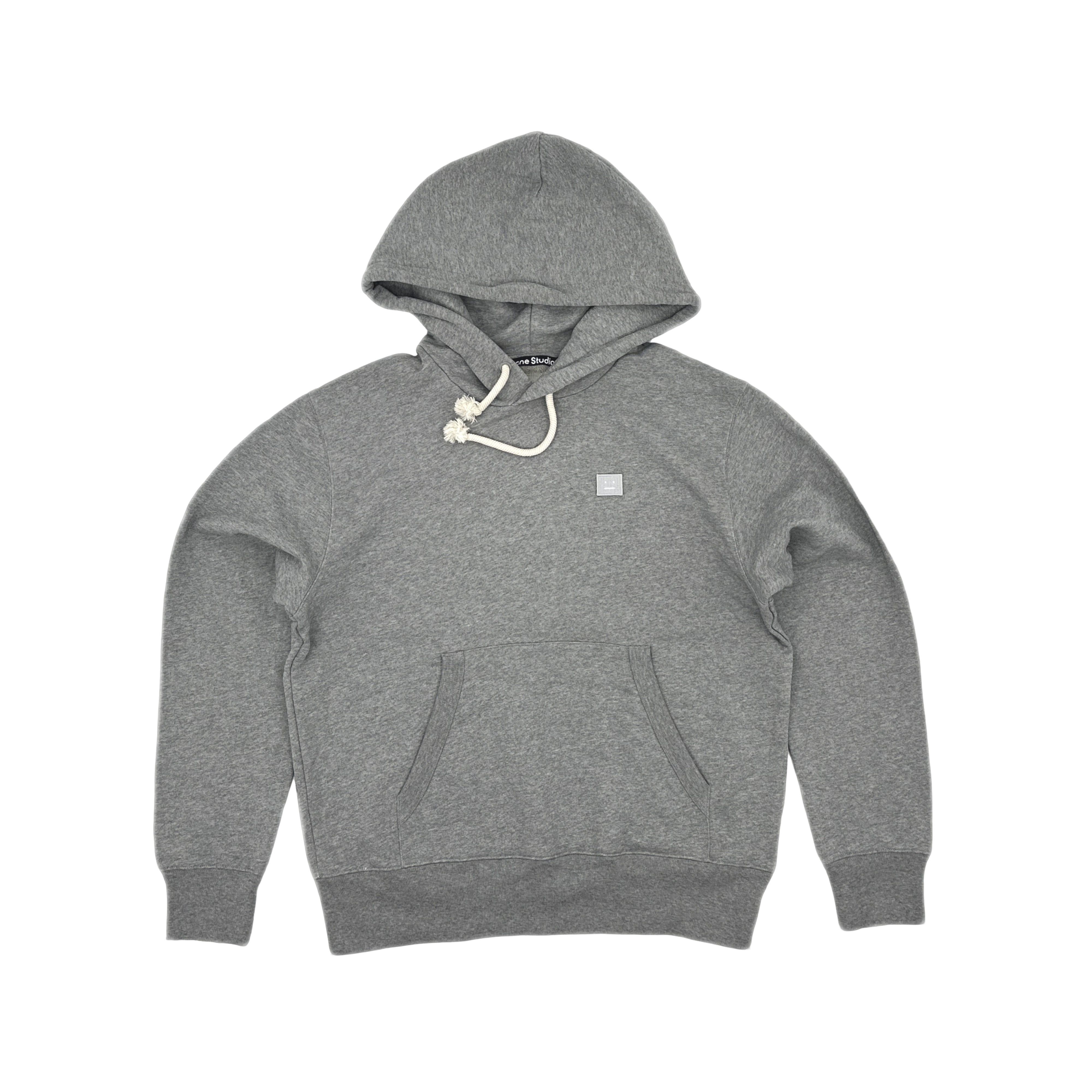 Acne Studios Acne Studios Gray Face Logo Hoodie Size L Size US L / EU 52-54 / 3 - 1 Thumbnail
