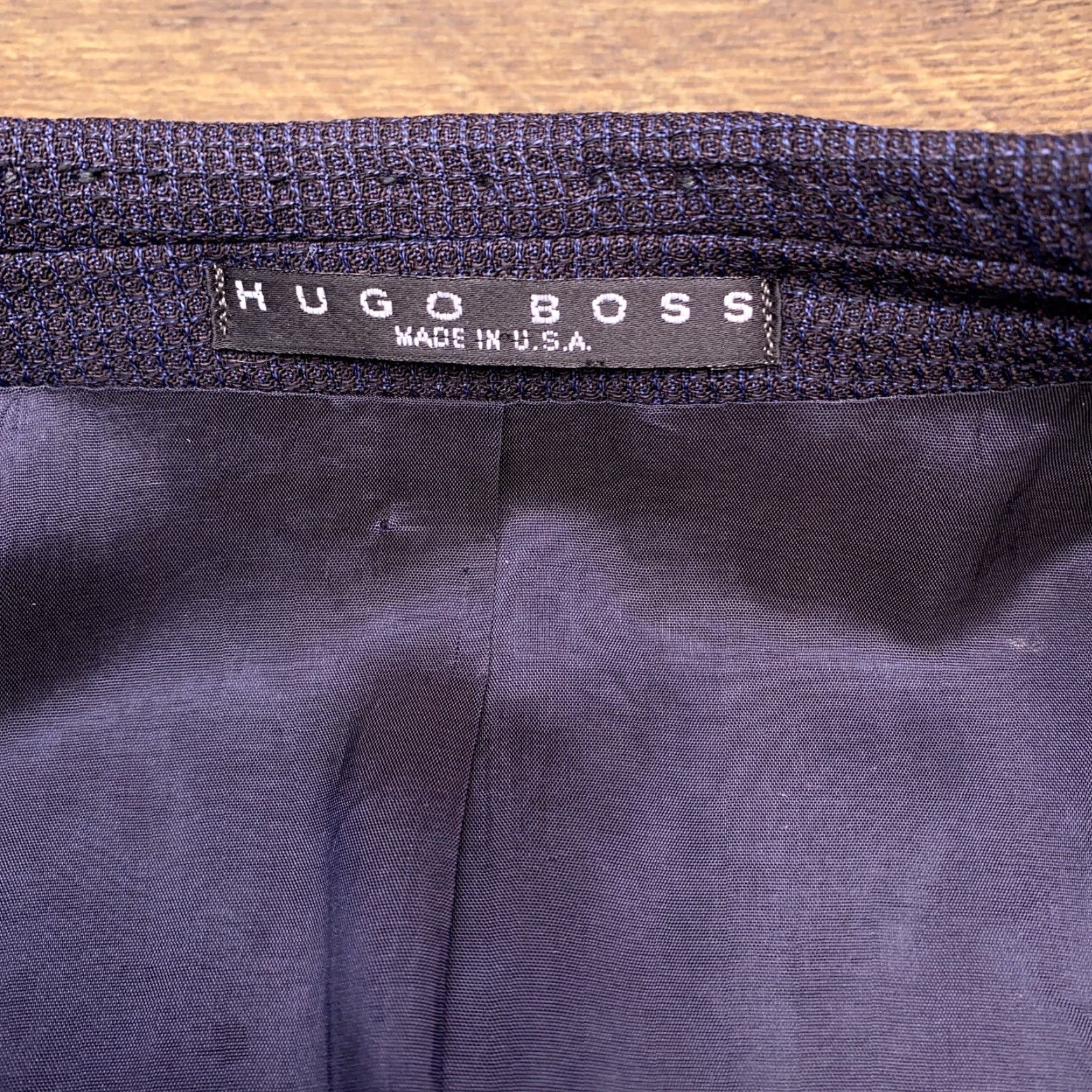 Hugo Boss VINTAGE Hugo Boss Blazer 40R Single-Breasted 3-Button Blue Wool Jacket Men Mens Regular Suit Coat Size 40R - 4 Thumbnail