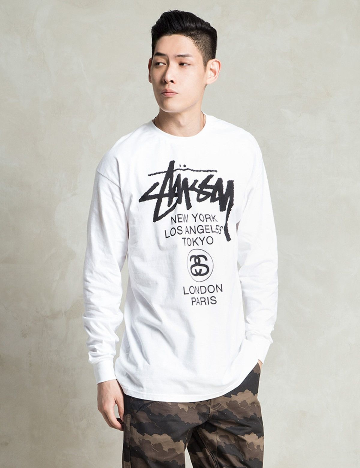 Stussy 🇺🇸 Y2K Stussy World Tour Long Sleeve New York Los Angels Size US S / EU 44-46 / 1 - 11 Thumbnail