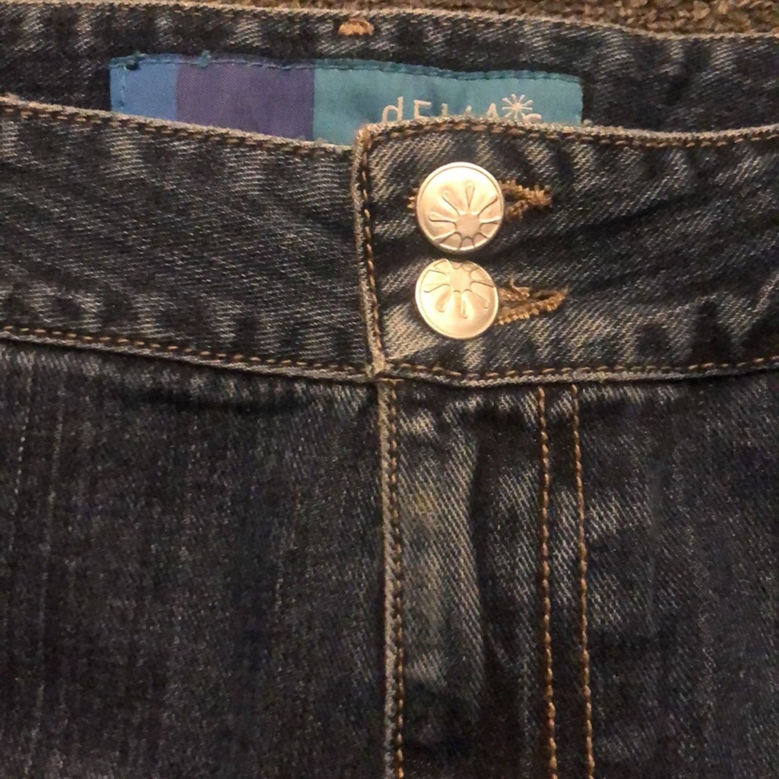 Vintage dELiA*s Jean Skirt Junior's size 9 90's Knee Length Y2K Size 30" / US 8 / IT 44 - 3 Thumbnail