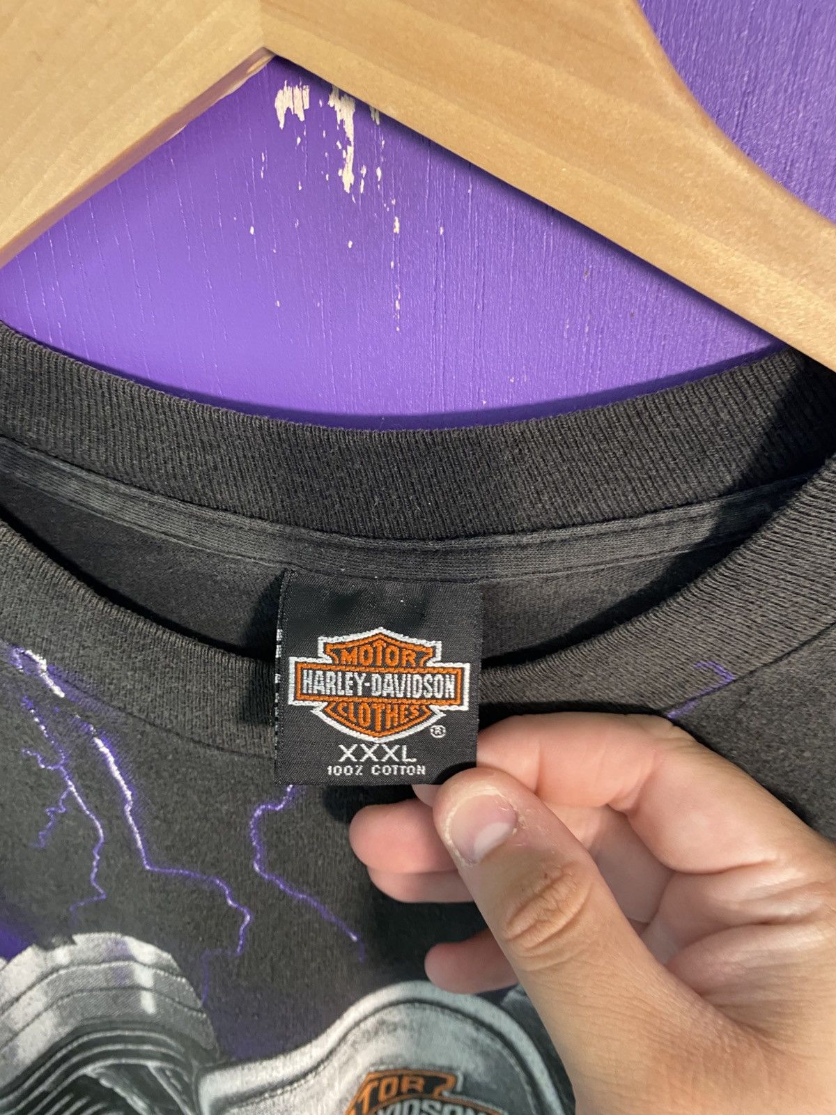 Harley Davidson Vintage 90s Harley davidson lightning AOP t-shirt Size US XXL / EU 58 / 5 - 4 Thumbnail