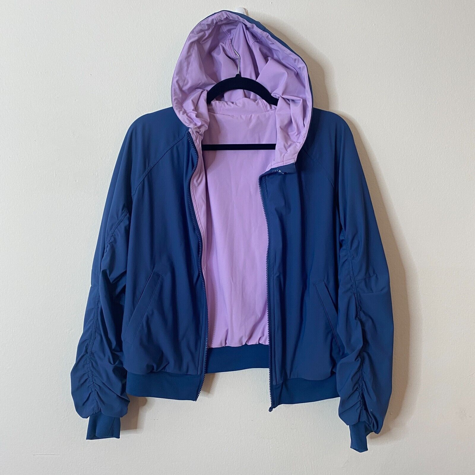 Other Lite Weight Blue & Lilac Reversible Zip Hoodie Jacket Size M / US 6-8 / IT 42-44 - 1 Thumbnail
