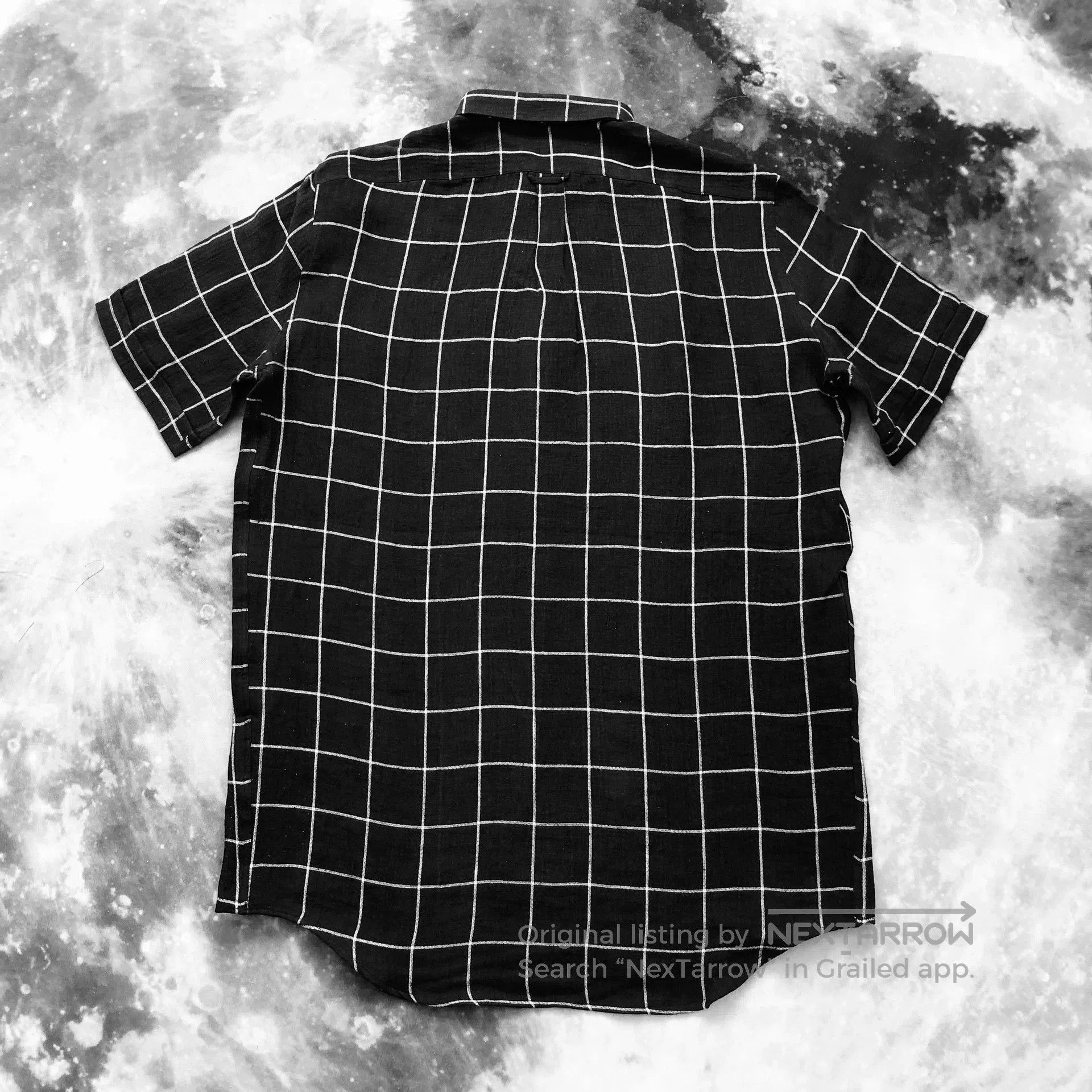 AMI AMI Windowpane Check Oversized Linen Shirt. Size US M / EU 48-50 / 2 - 6 Thumbnail