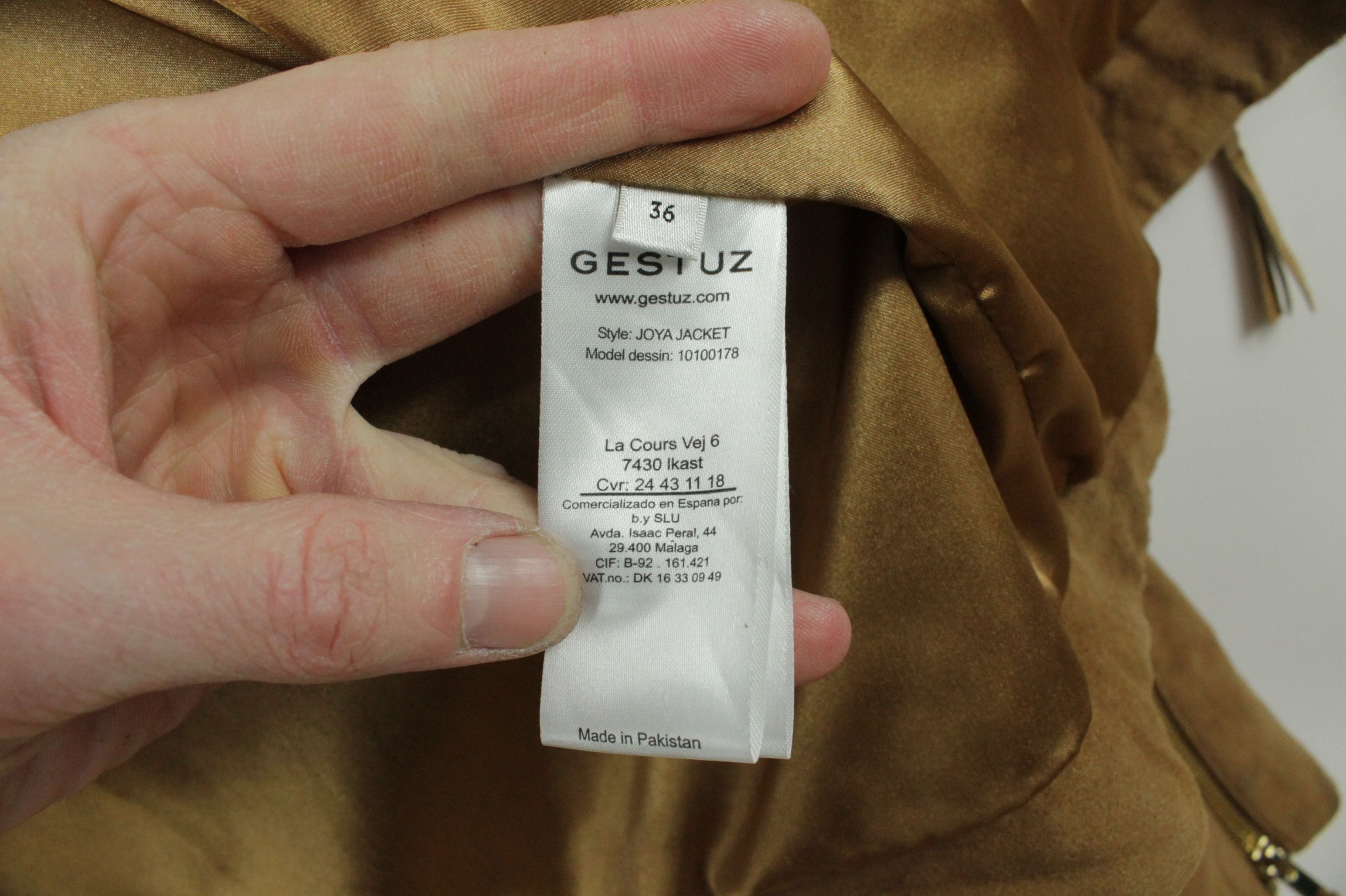 Genuine Leather × Gestuz GESTUZ Joya Goat Suede Camel Leather Biker Jacket Size S / US 4 / IT 40 - 6 Thumbnail