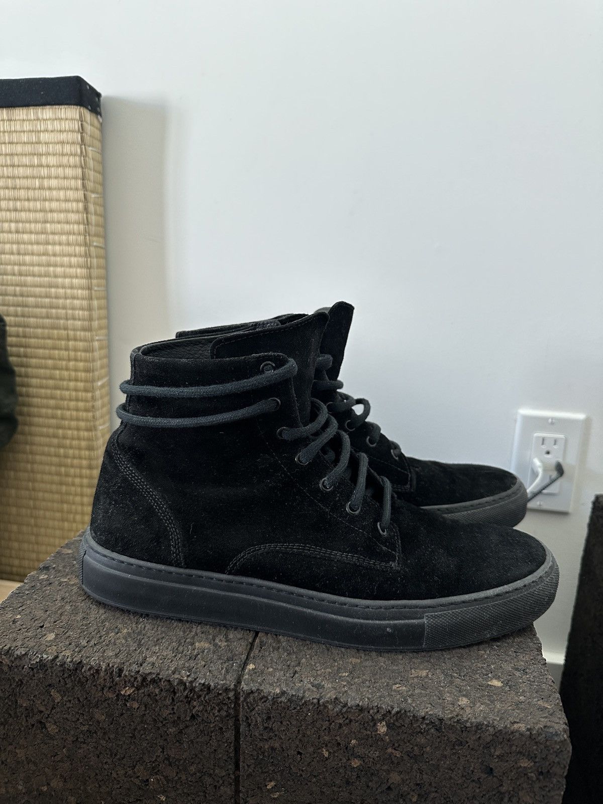 Wings + Horns Black Suede High Tops Size US 9 / EU 42 - 3 Thumbnail