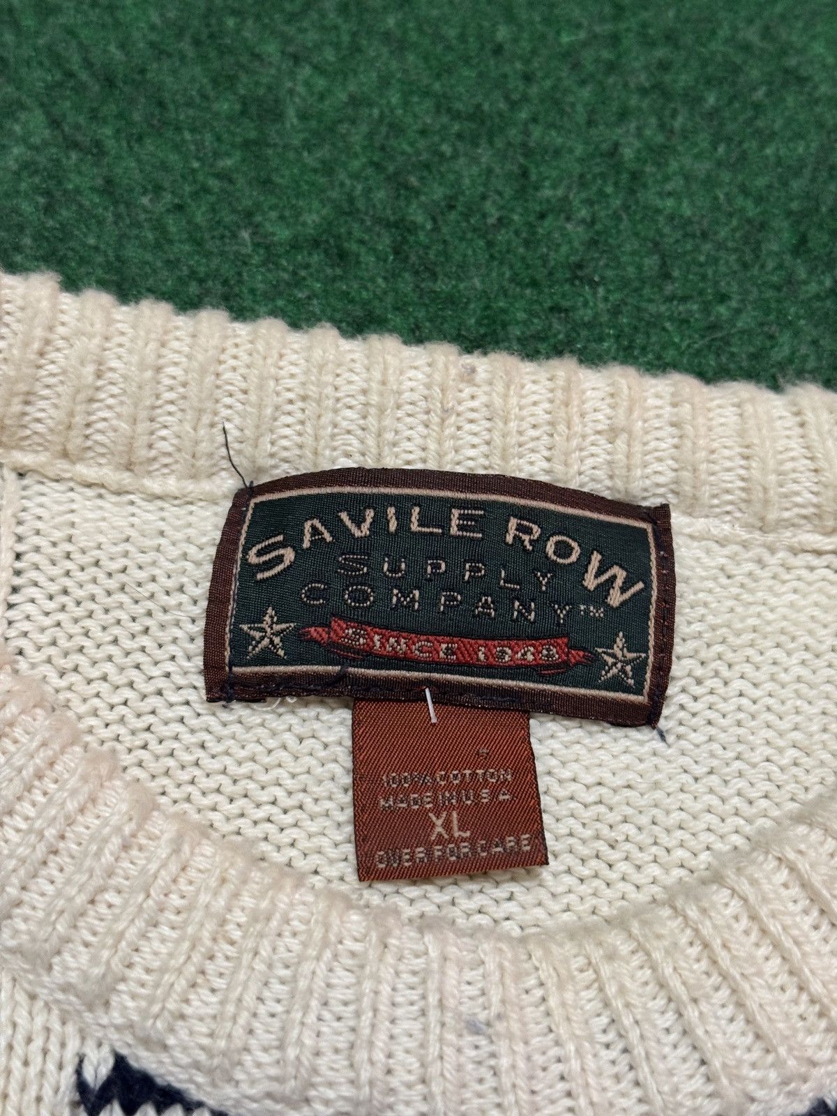 Savile Row Vintage 90s Snowflake Fair Isle Knit Grandpa M/L Sweater Size US M / EU 48-50 / 2 - 3 Thumbnail