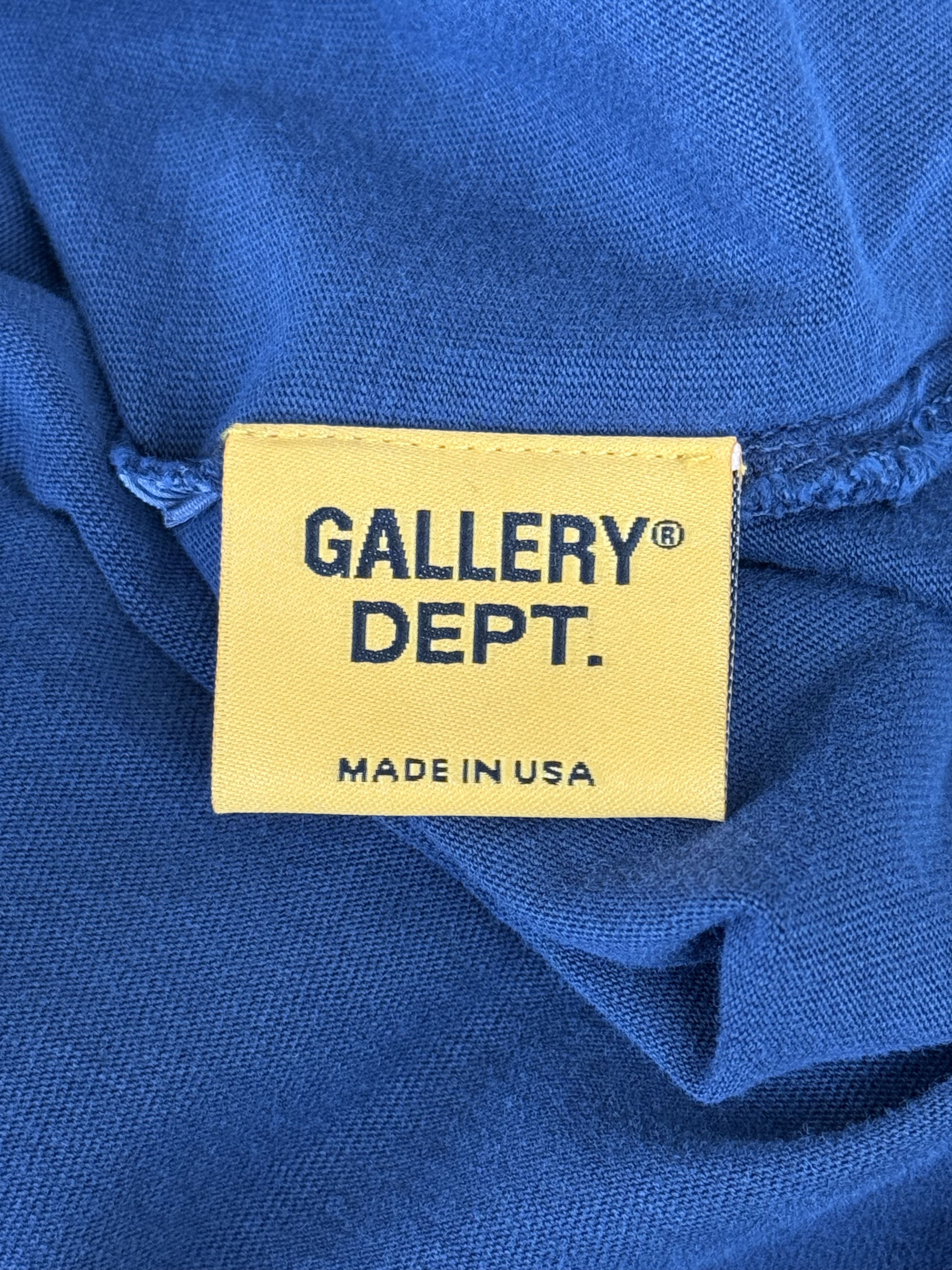 Gallery Dept. Gallery Dept Navy & Yellow Logo Polo T-Shirt Size US L / EU 52-54 / 3 - 4 Thumbnail