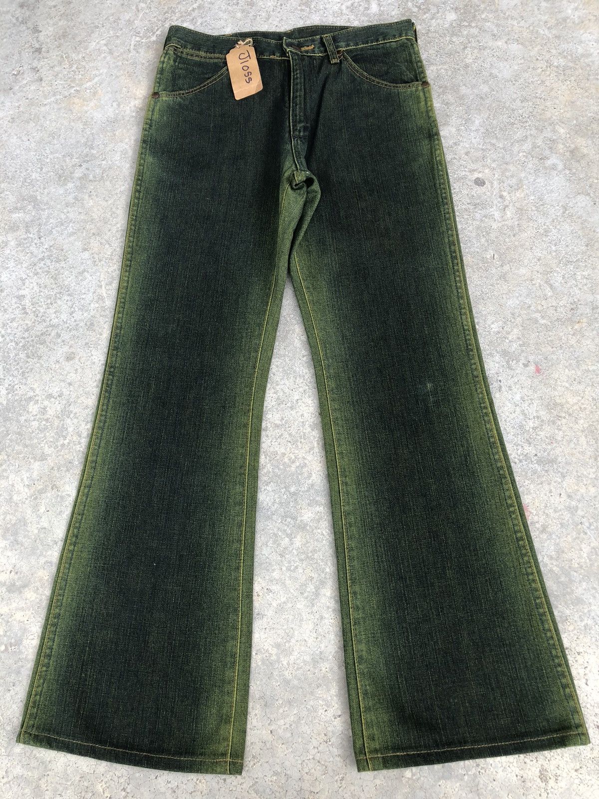 If Six Was Nine Y2k Wrangler Flared Jeans Distressed Size US 29 - 1 Thumbnail