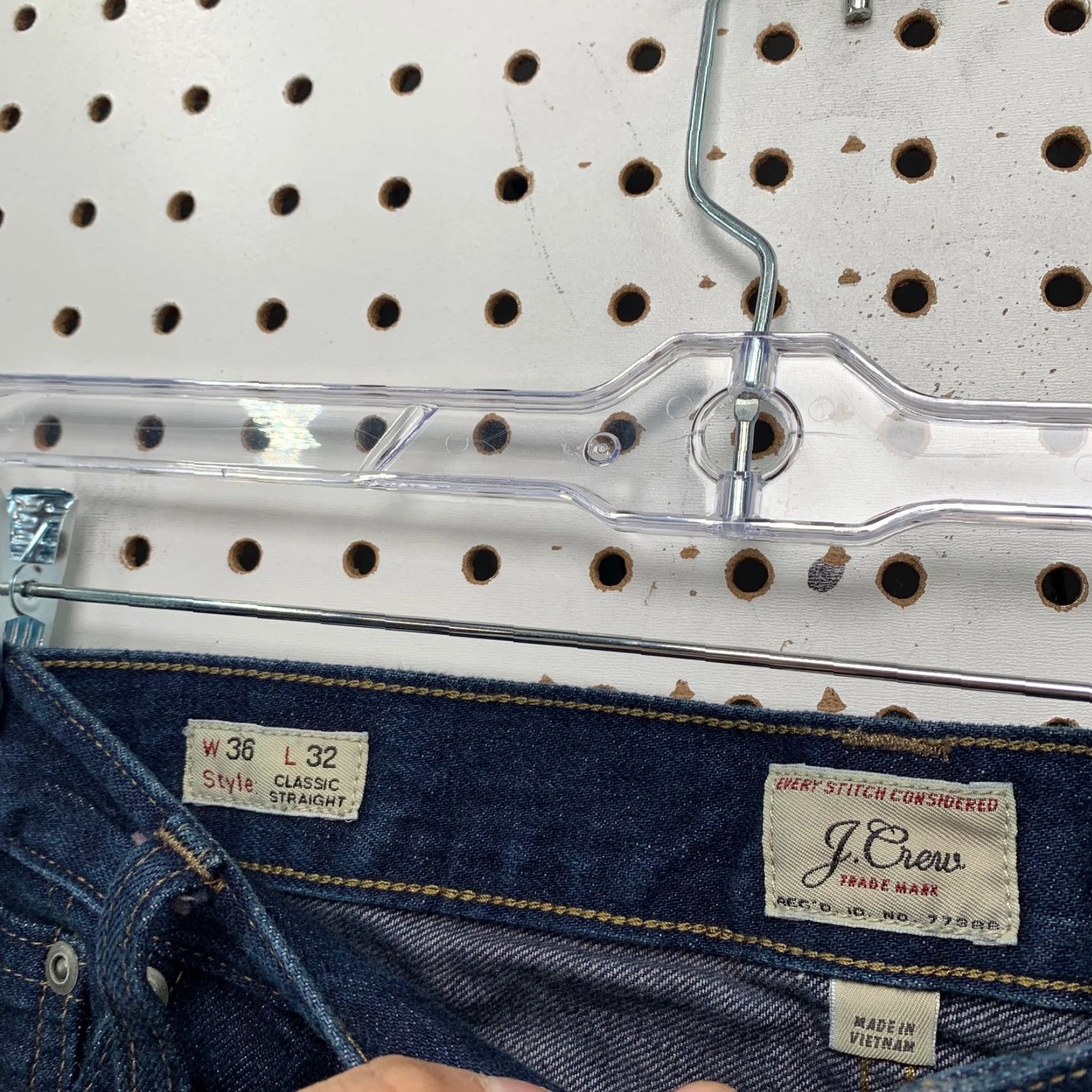J.Crew JCrew Selvedge Denim Jeans Mens 36X32 Blue Straight Fit Distressed Size US 36 / EU 52 - 4 Thumbnail