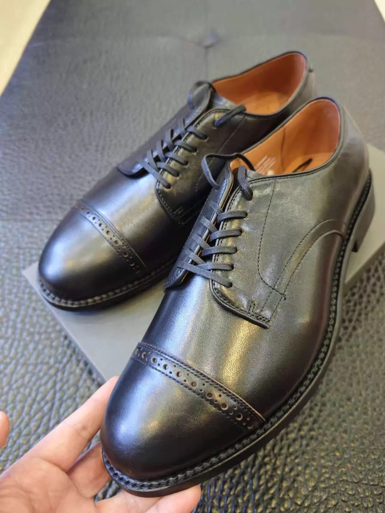 Brother Bridge Brother Bridge JPN Oiled Tea Horsehide Derby Low-Top Work Boot Size US 10 / EU 43 - 2 Thumbnail