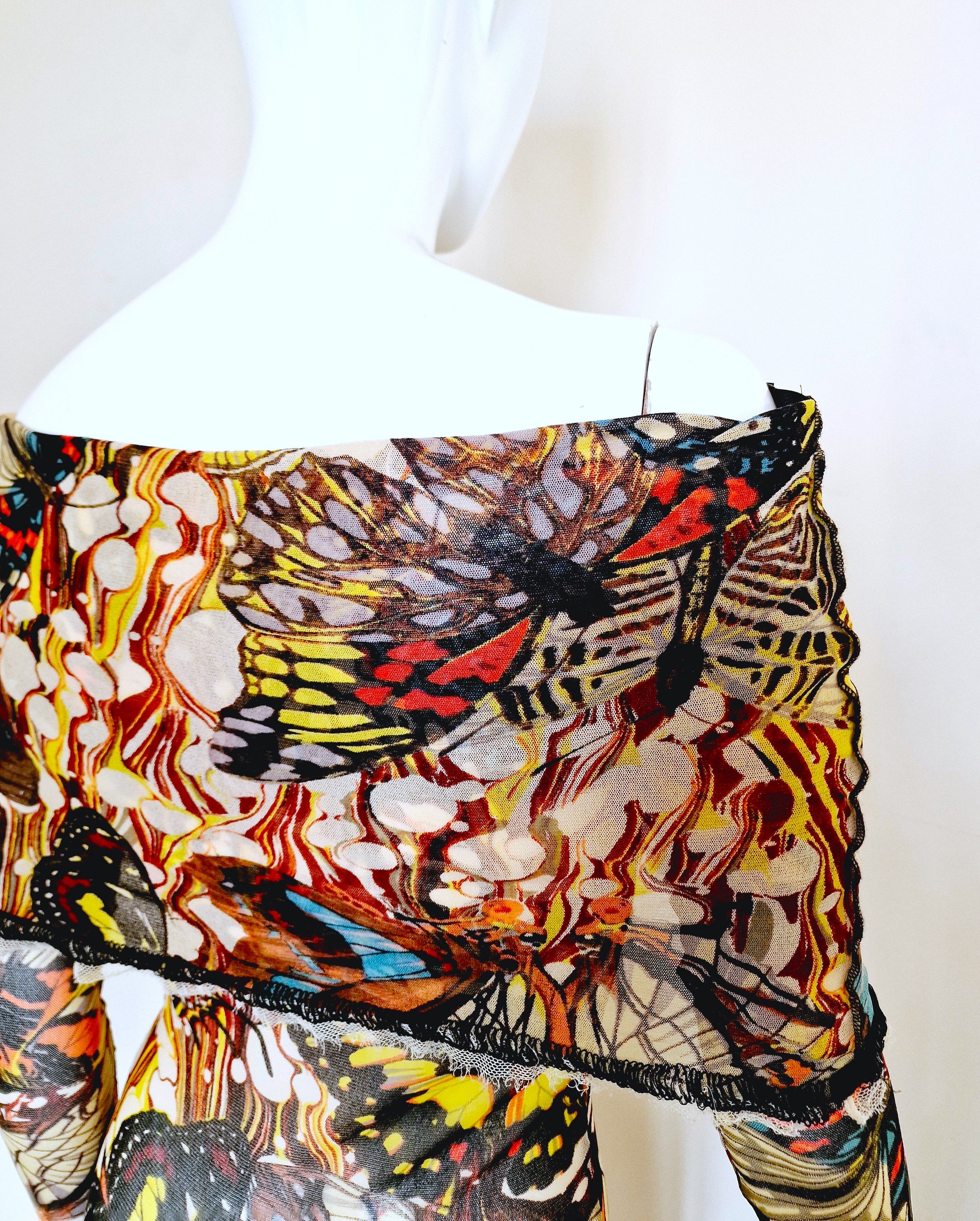Jean Paul Gaultier Jean Paul Gaultier Butterfly Mesh Jenner 2003 S/SDress Size L / US 10 / IT 46 - 9 Thumbnail