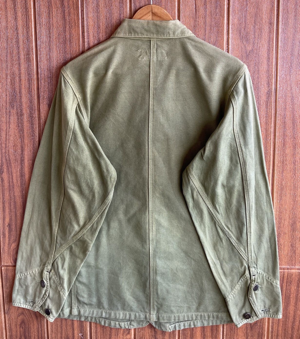 Le Grande Bleu (L.G.B.) Vintage 90s Faded Green Army🔥DOGHOUSE🔥Military Parka Jacket Size US M / EU 48-50 / 2 - 12 Thumbnail