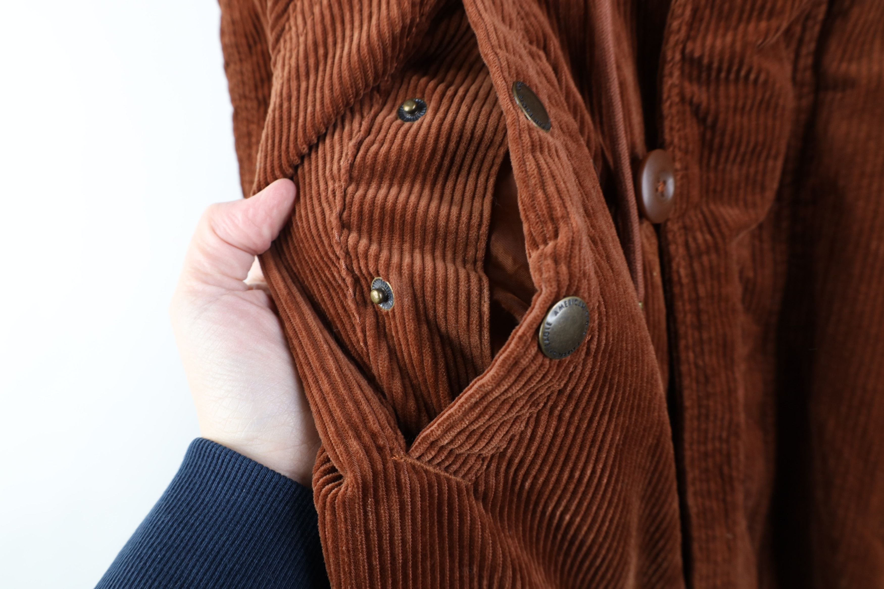 American Eagle Outfitters Vintage 90s Y2K American Eagle Corduroy Parka Jacket Size M / US 6-8 / IT 42-44 - 8 Thumbnail