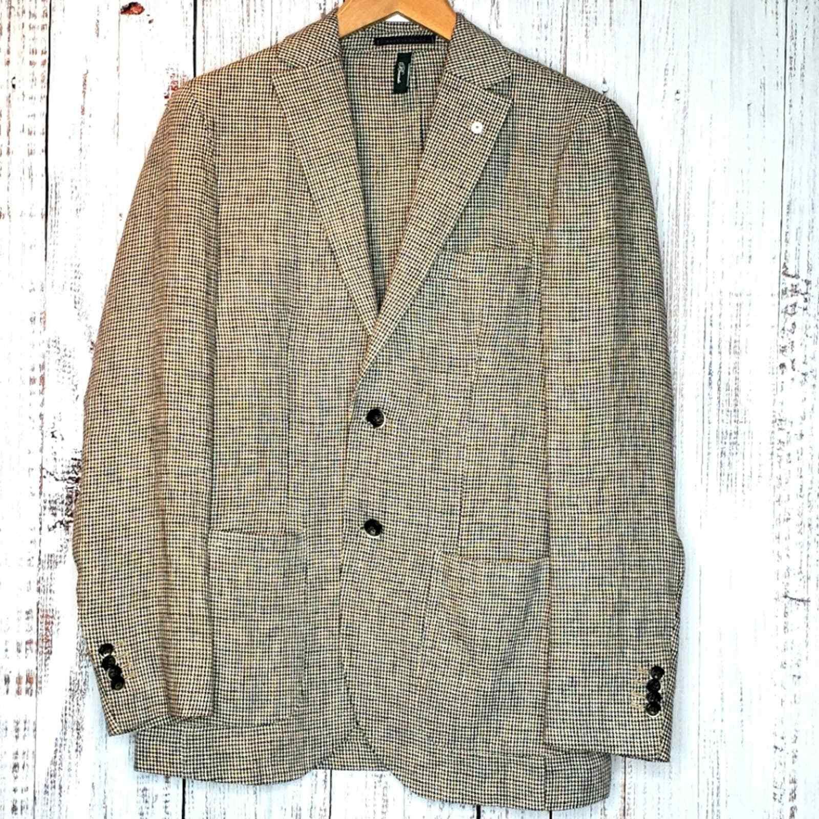 image of L B M 1911 Euc Men's L.b.m. 1911 Brando Sports Coat/blazer Size Euro 46R in Brown