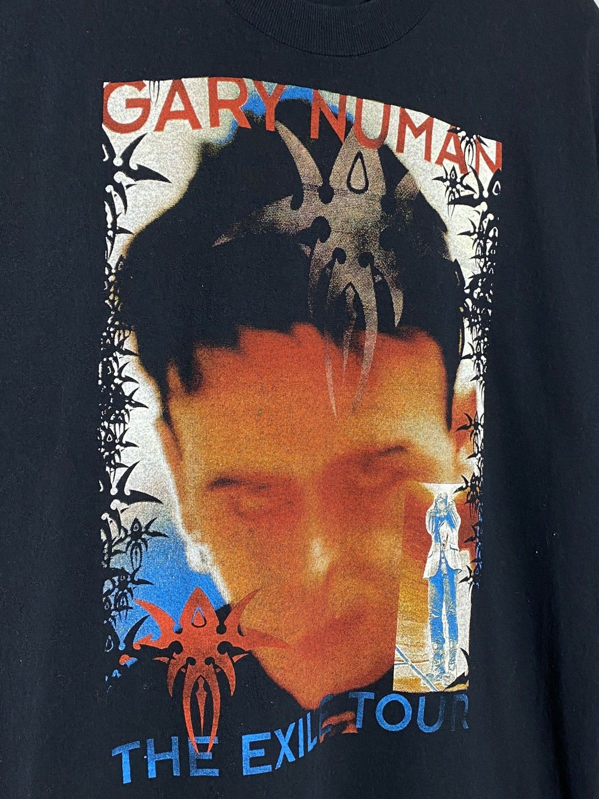 Band Tees Vintage 1990s Gary Numan Band Tee T-Shirt Y2K Size US L / EU 52-54 / 3 - 3 Thumbnail