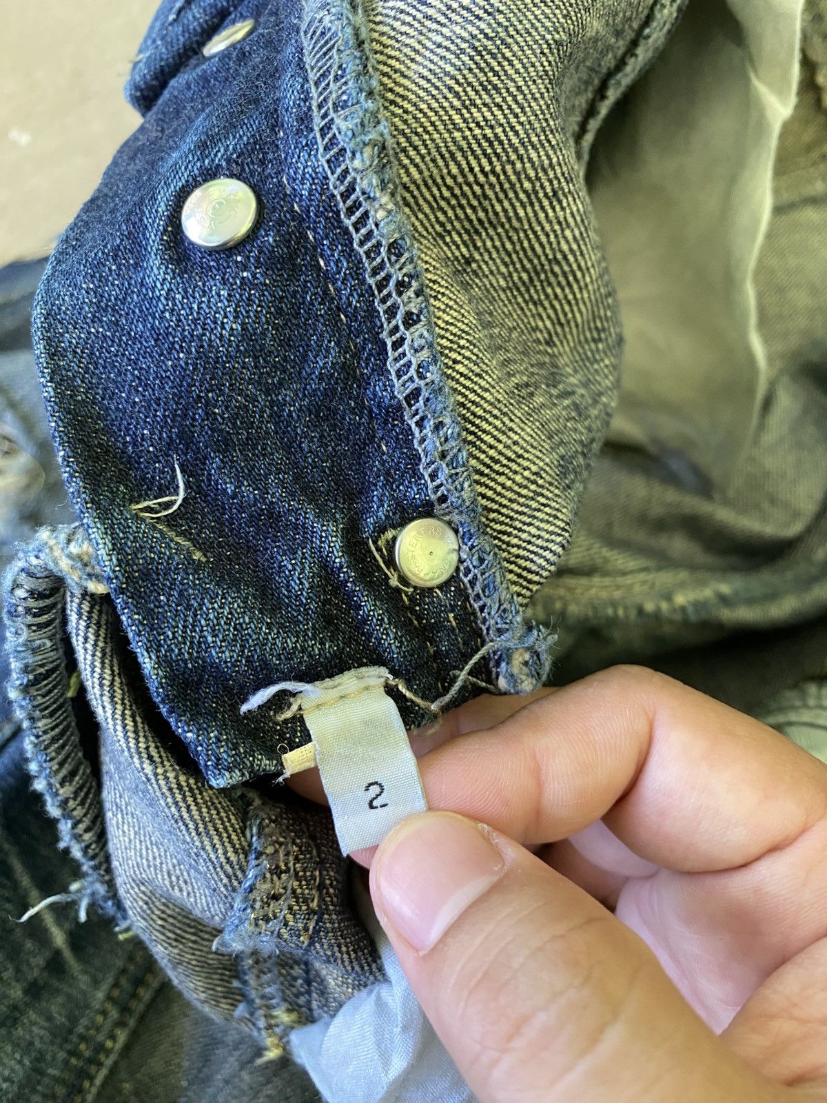 Japanese Brand Buffalo Distressed Flared Denim Jeans Y2K Size US 31 - 9 Thumbnail