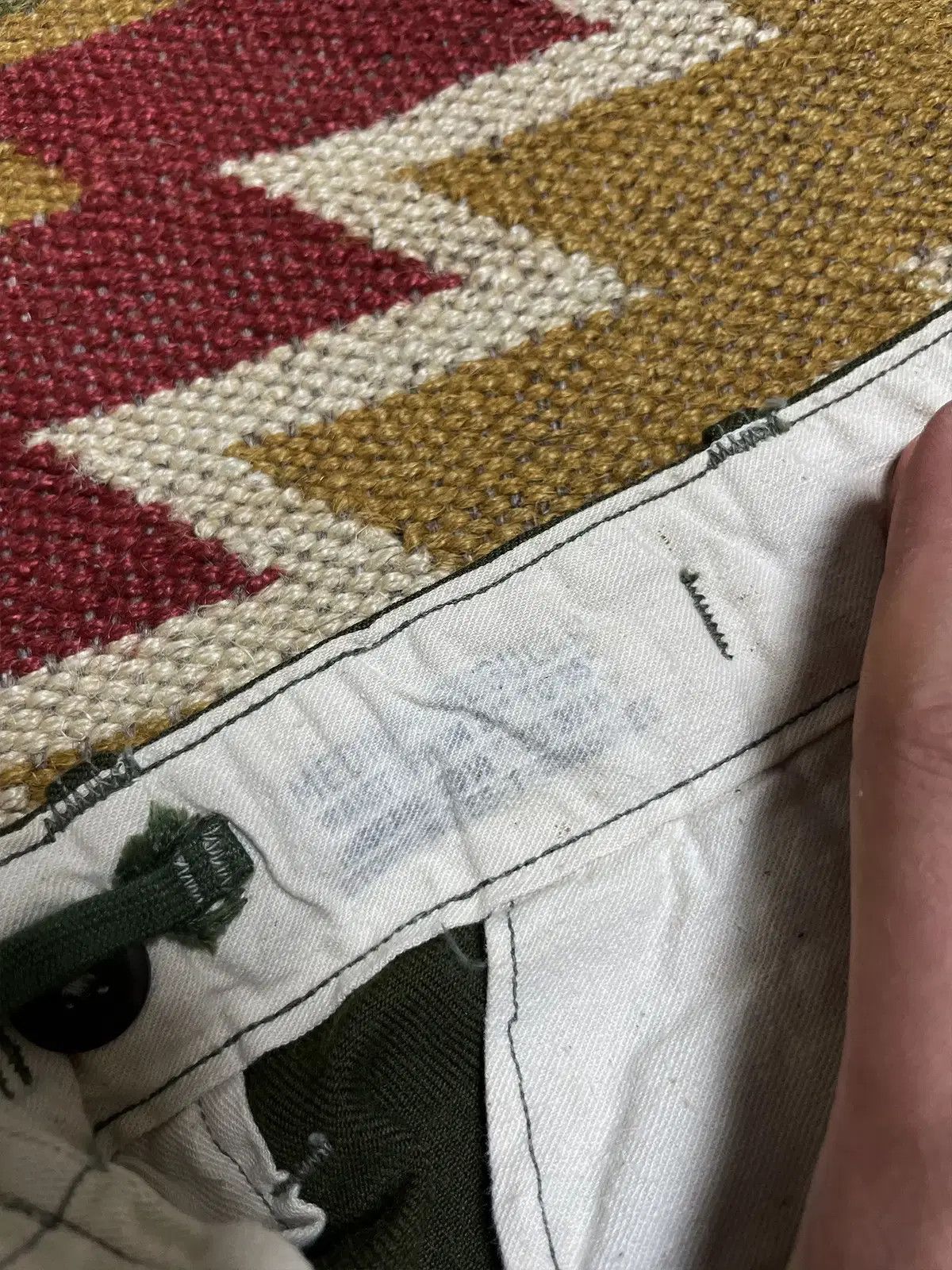Vintage 50s M51 Original Milspec Wool Field Trouser/Pants (OG-107)) Size US 34 / EU 50 - 5 Thumbnail