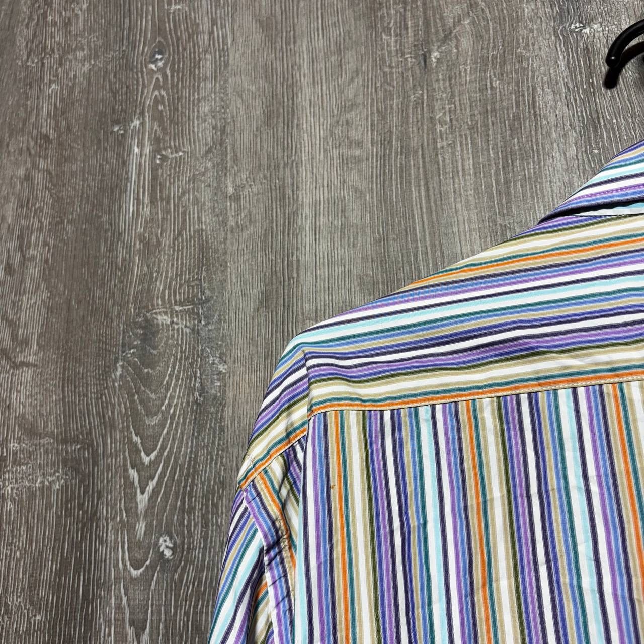 Etro Etro Milano Mens Multicolor Striped Long Sleeve Shirt Size US L / EU 52-54 / 3 - 7 Thumbnail