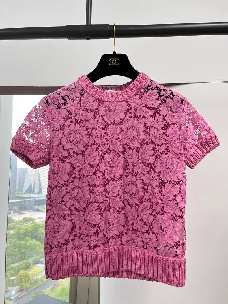 Valentino Valentino Pink knitted patchwork lace set Size S / US 4 / IT 40 - 2 Thumbnail