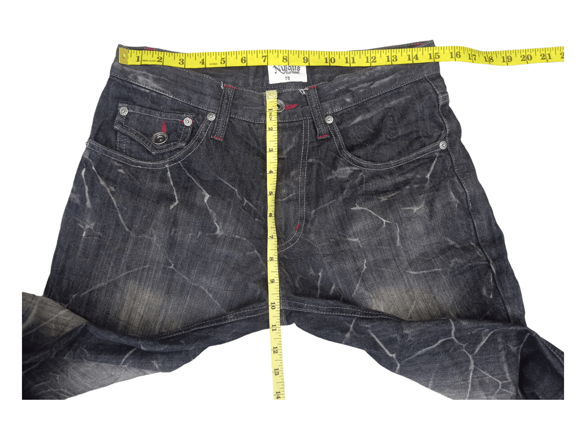 Seditionaries Vintage Nylaus Seditionaries Whiskered Wing Flared Jeans Size US 30 / EU 46 - 15 Thumbnail
