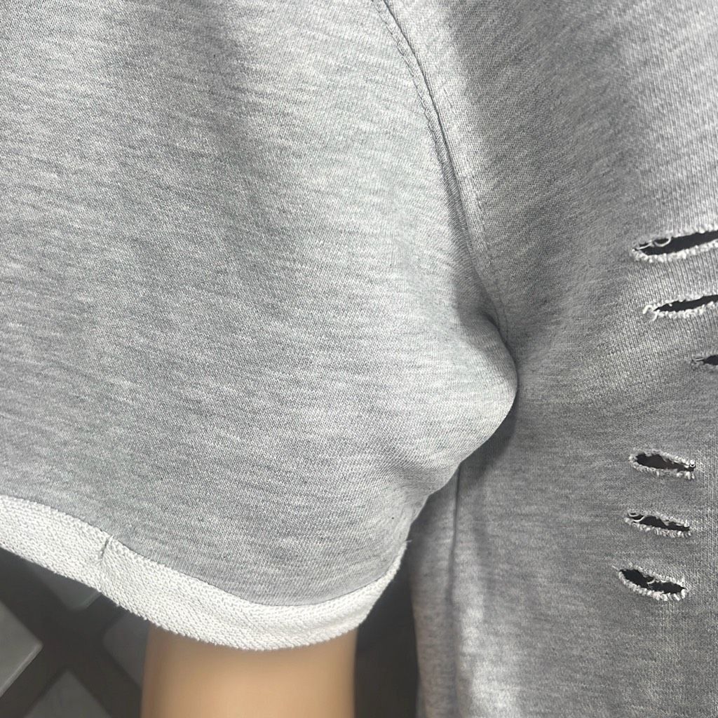 Other Honey Punch Distressed Short Sleeves Gray Sweat Shirt S Size S / US 4 / IT 40 - 5 Thumbnail