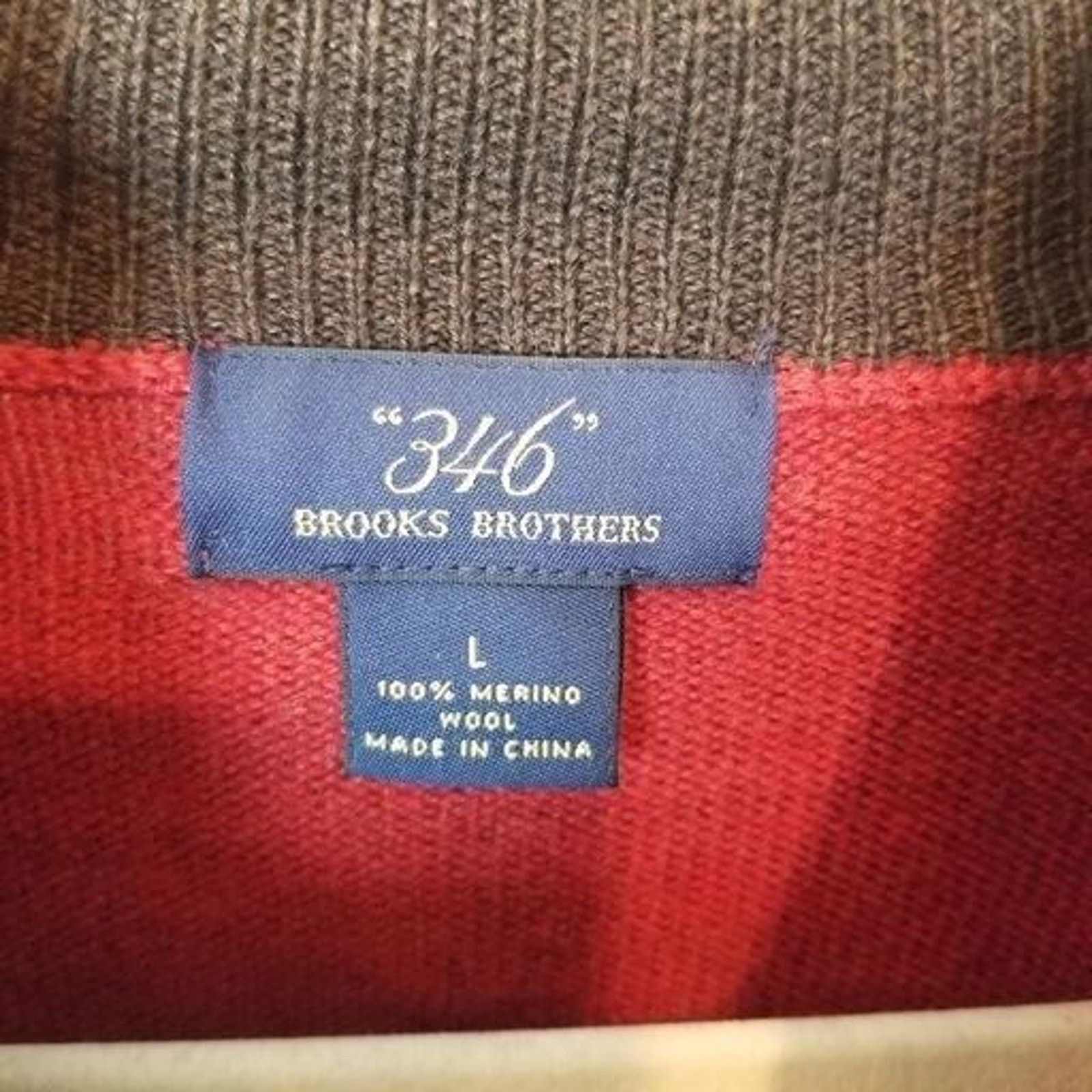 Brooks Brothers 346 Brooks Brothers Mens Merino Wool Sweater Holiday Classic Size US L / EU 52-54 / 3 - 6 Thumbnail