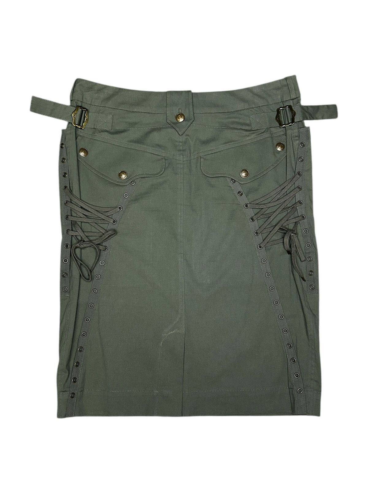 S/S 03 Dior by Galliano Military Bondage Skirt