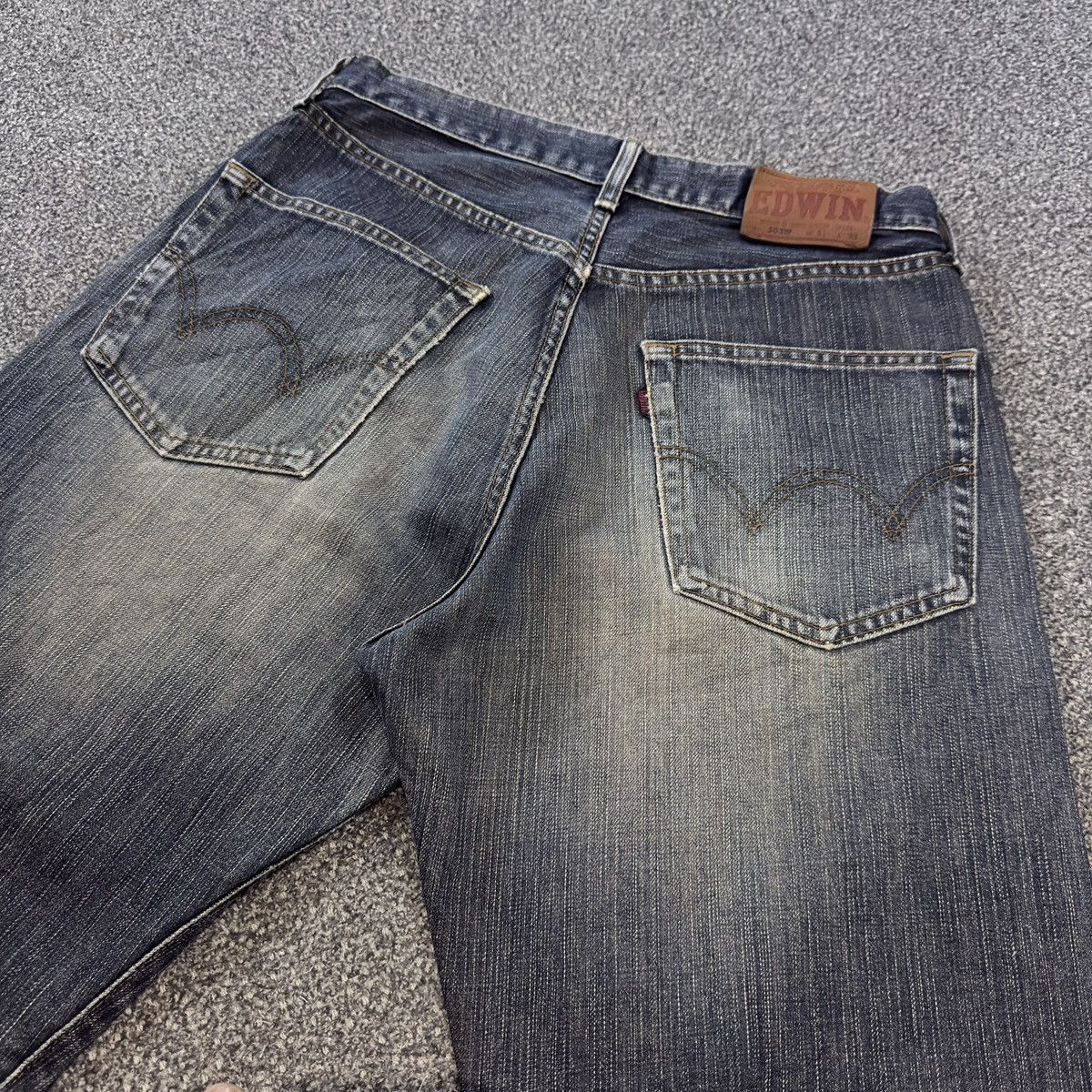 Edwin 🇯🇵 Vintage 90s Japanese Edwin 503 Rusty Destroyed Denim Size US 31 - 7 Thumbnail
