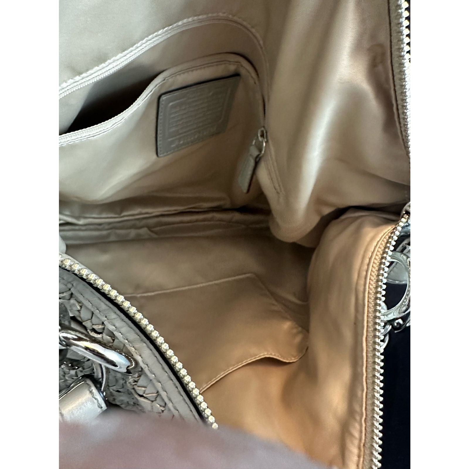 Coach Coach Kristin Pinnacle Woven Laila Satchel Parchment 19747 Size ONE SIZE - 7 Thumbnail