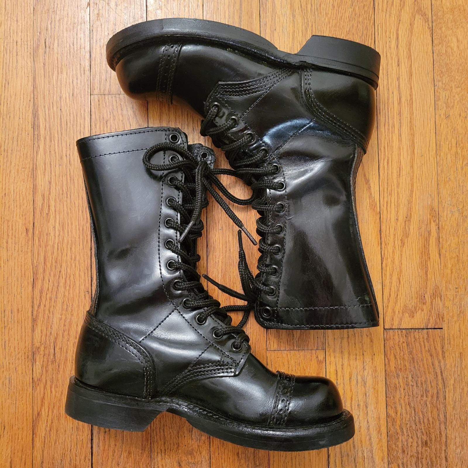 Corcoran Corcoran 1515 Black Leather Combat 4.5 Military Jump Boot Size US 4.5 / IT 34.5 - 1 Thumbnail