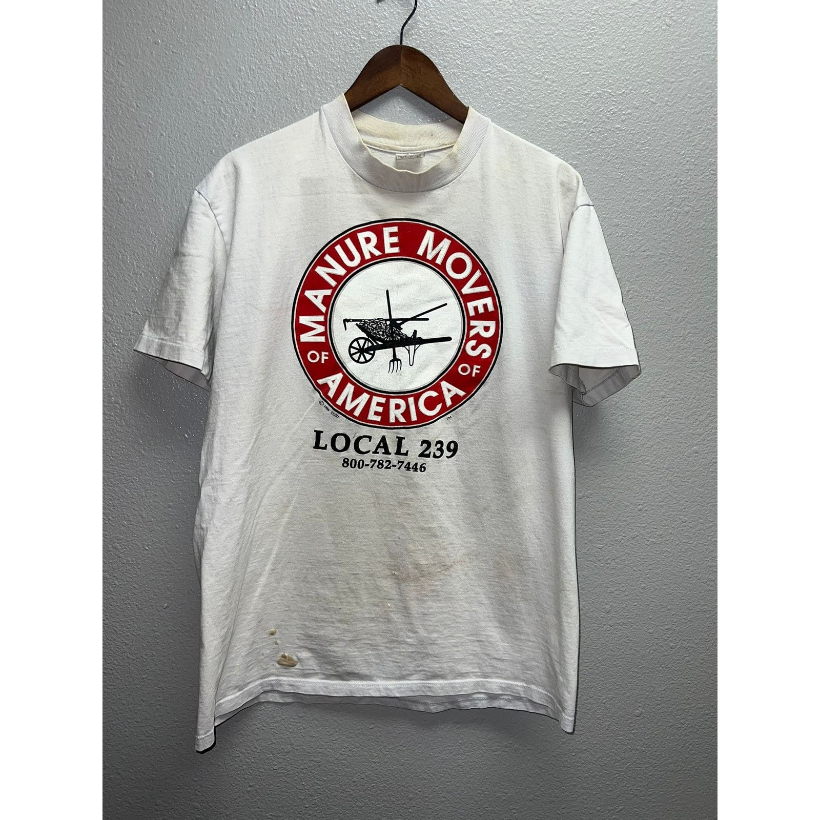 Vintage Vintage Manure Movers Of America Shirt Local 239 Union Tee L Size US L / EU 52-54 / 3 - 1 Thumbnail