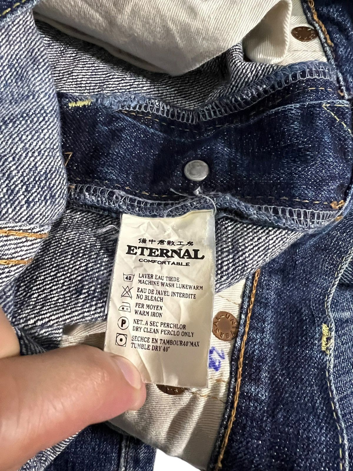 Japanese Brand Vintage Eternal Patchwork Distress Claw Jean Japan Size US 34 / EU 50 - 17 Thumbnail