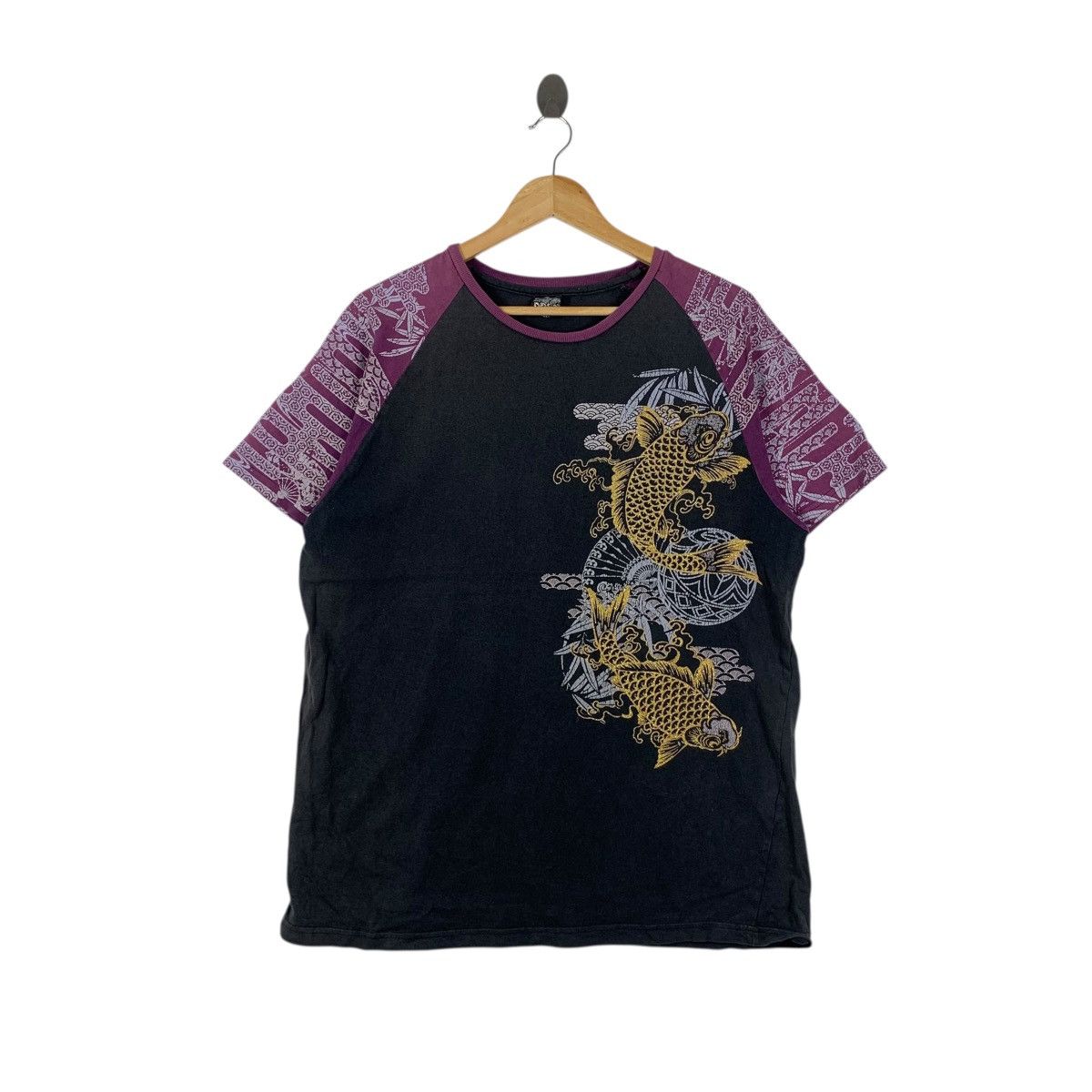 Vintage Vintage JAPAN TRADITIONAL KOI Fish Sukajan Raglan Tee Shirt Size US L / EU 52-54 / 3 - 1 Thumbnail