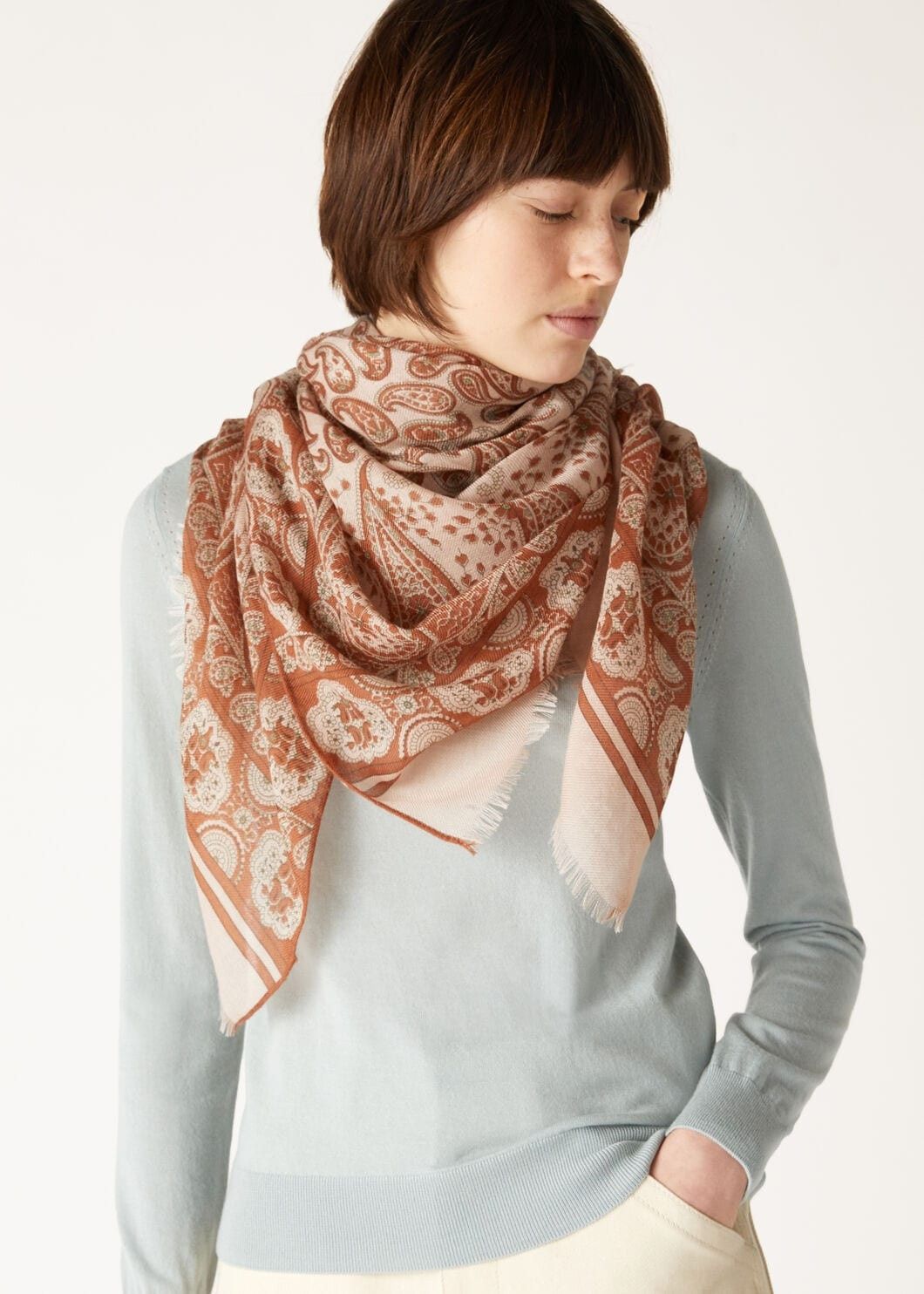 Loro Piana o1w1db10725 FAO6954 Size: OS / Maxi Fenera Stole Multicolor Size ONE SIZE - 2 Thumbnail