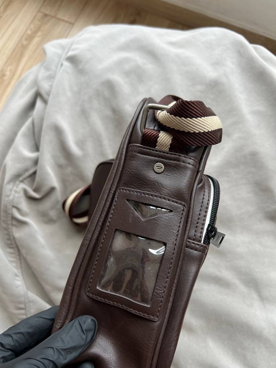 Diesel Diesel Leather Shoulder Bag Brown Big Logo Vintage Size ONE SIZE - 12 Thumbnail