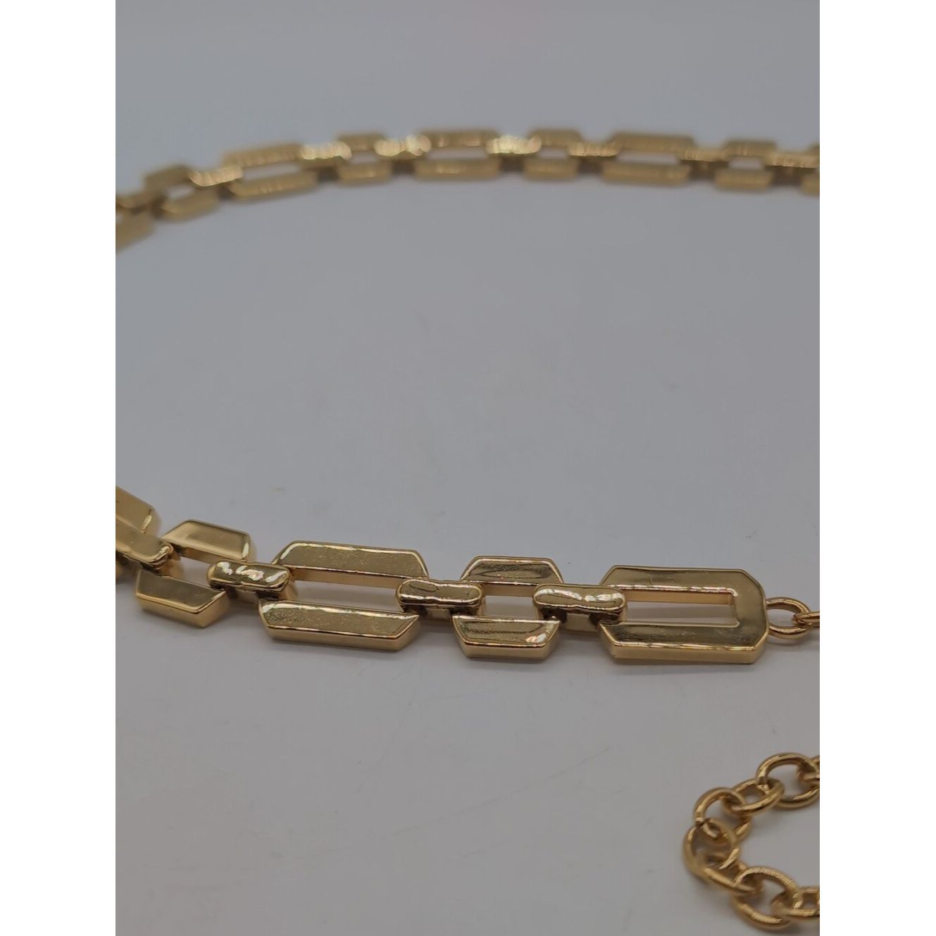 St. John Vintage St. John Gold Chain Belt Rectangle Geometric Link, Size ONE SIZE - 4 Thumbnail