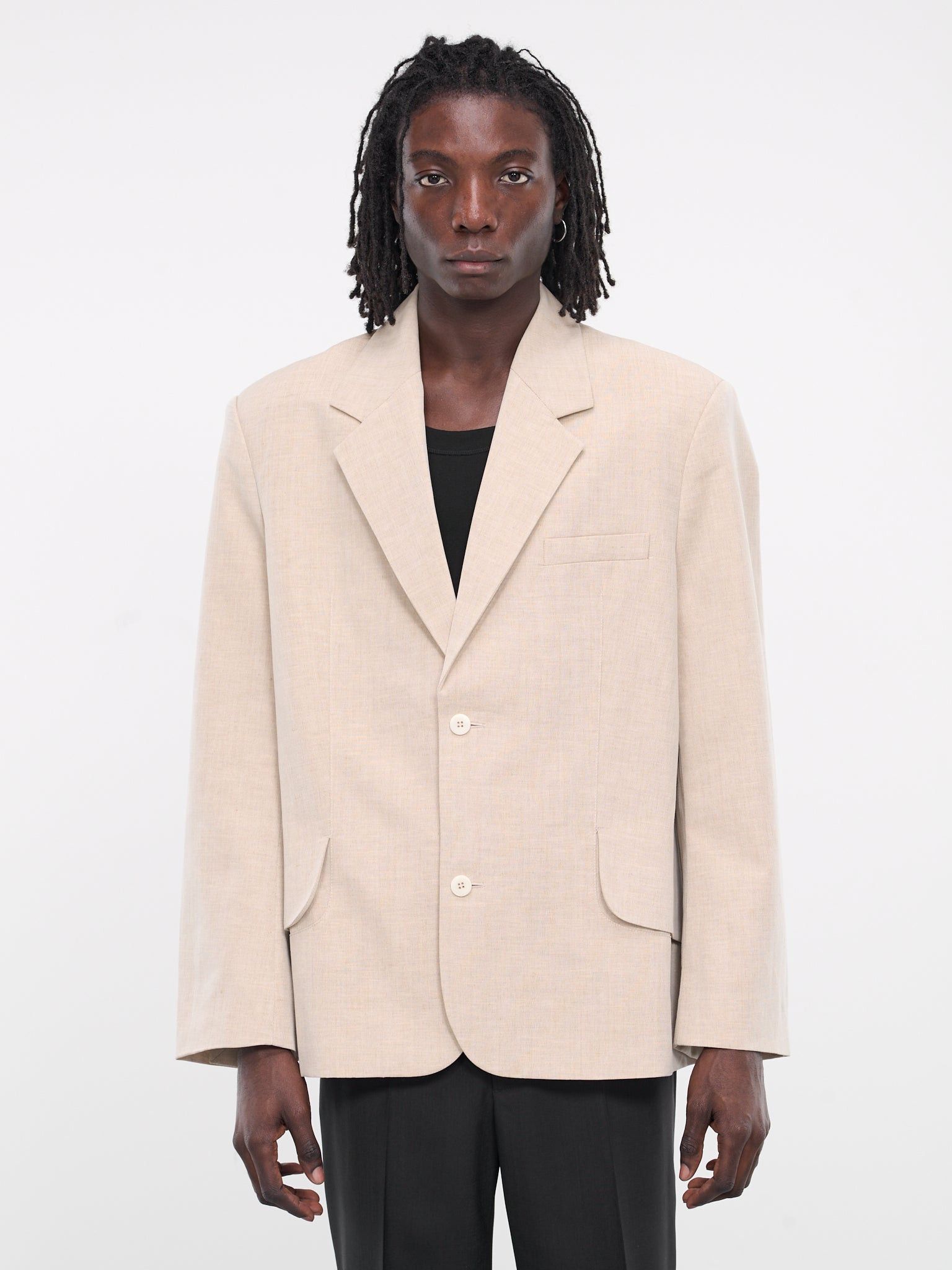 Jacquemus o1s22i1n1024 Single Breasted Jacket in Beige Size US M / EU 48-50 / 2 - 1 Thumbnail
