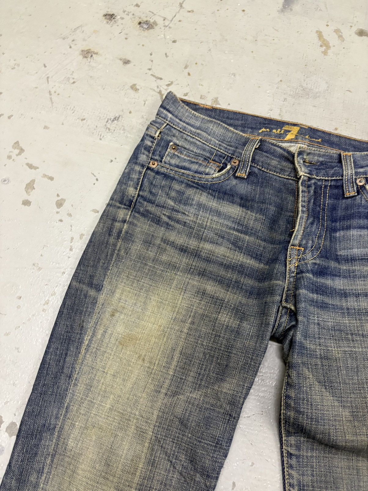 Tornado Mart Vintage Mudwash Flared Denim 7 For All ManKind Jerome Dahan Size US 30 / EU 46 - 4 Thumbnail