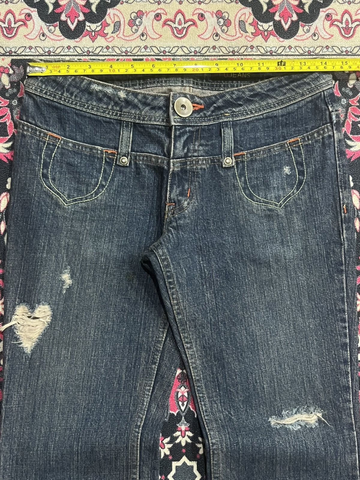 If Six Was Nine Vintage Japanese Brand RU Avant Grade Style Dark Flare Jeans Size 28" / US 6 / IT 42 - 11 Thumbnail